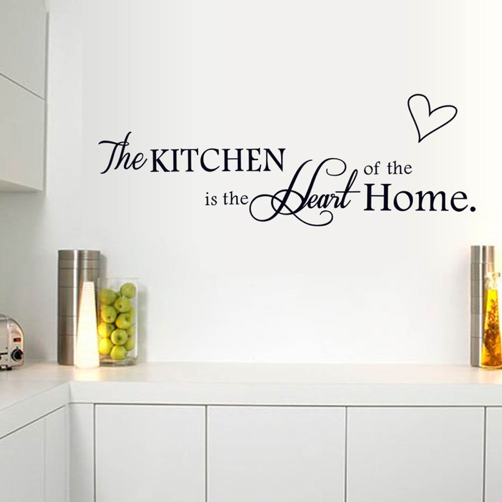 Lchen Kitchen Rules Wall Sticker - Removable Vinyl Decal for Home Decor, DIY Kitchen Wall Art - Perfect for Farmhouse, Apartment & Dorm Room Decoration