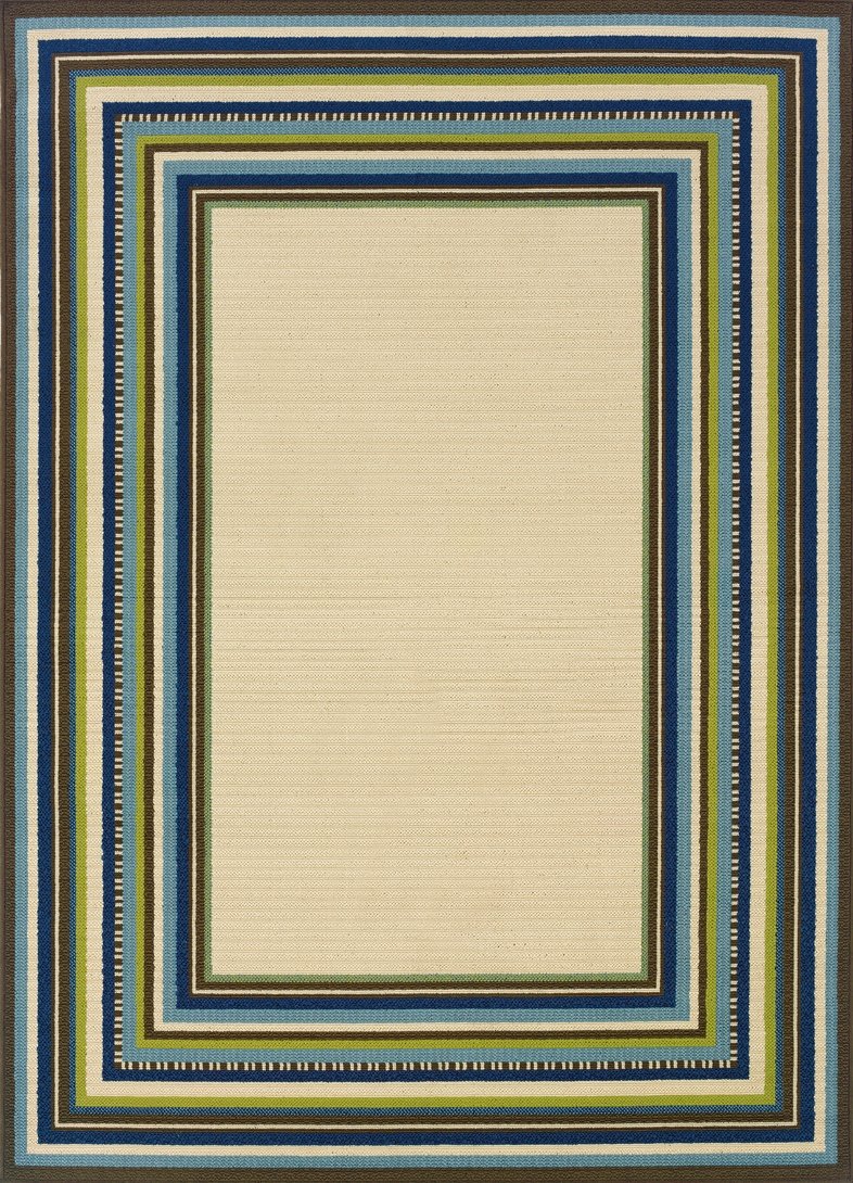 Oriental Weavers Caspian Ivory Blue Area Rug 3'7