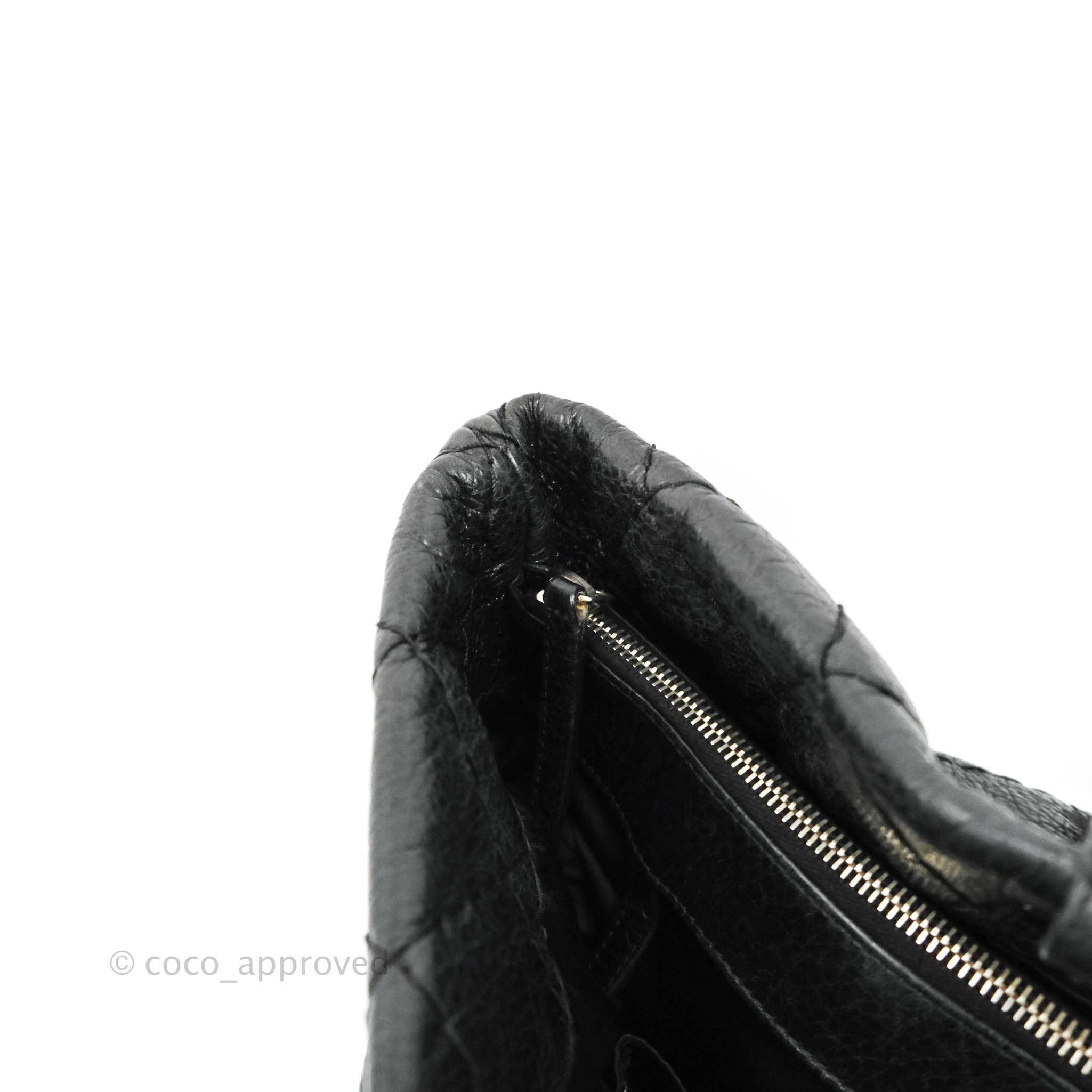 Chanel CC Flat Quilted Calfskin Tote Bag - Black with Silver Hardware | Luxury Designer Handbag for Women, Perfect for Work, Travel & Everyday Use