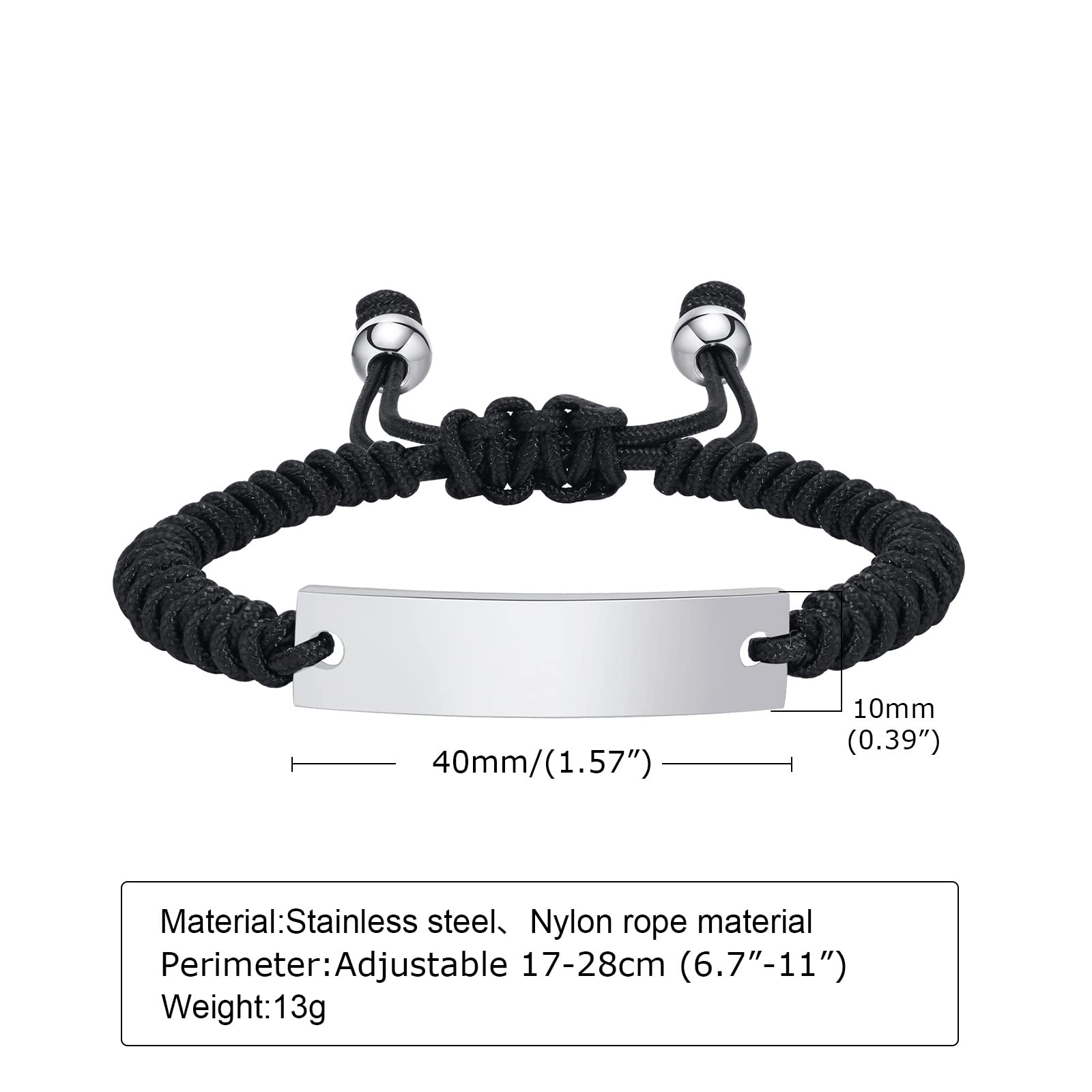 Custom Engraved Couple Bracelets - Handmade Adjustable Braided Rope Wristbands for Men & Women | Personalized Matching Love Gifts for Anniversary, Valentine's Day & Couple Wear
