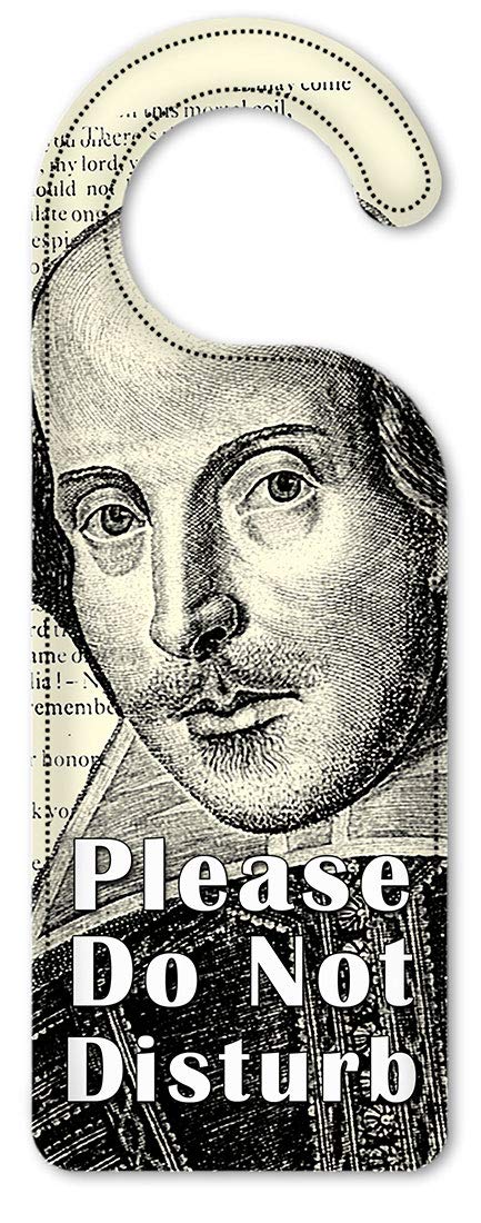 Shakespeare Do Not Disturb Door Hanger - Decorative Art Plates for Hotels, Bedrooms & Privacy - Perfect for Home Decor and Gifts