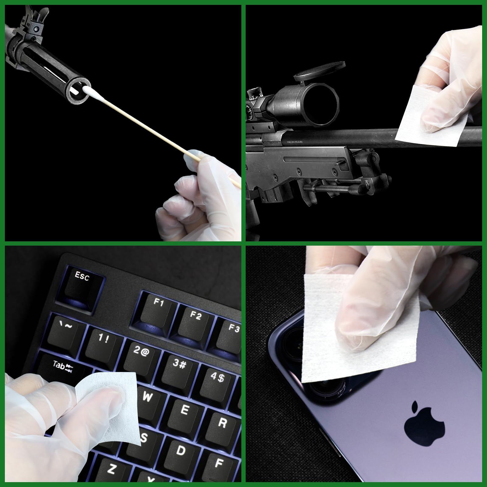 1700PCS Gun Cleaning Kit - Patches & Swabs for 9mm & All Calibers | Firearm Maintenance