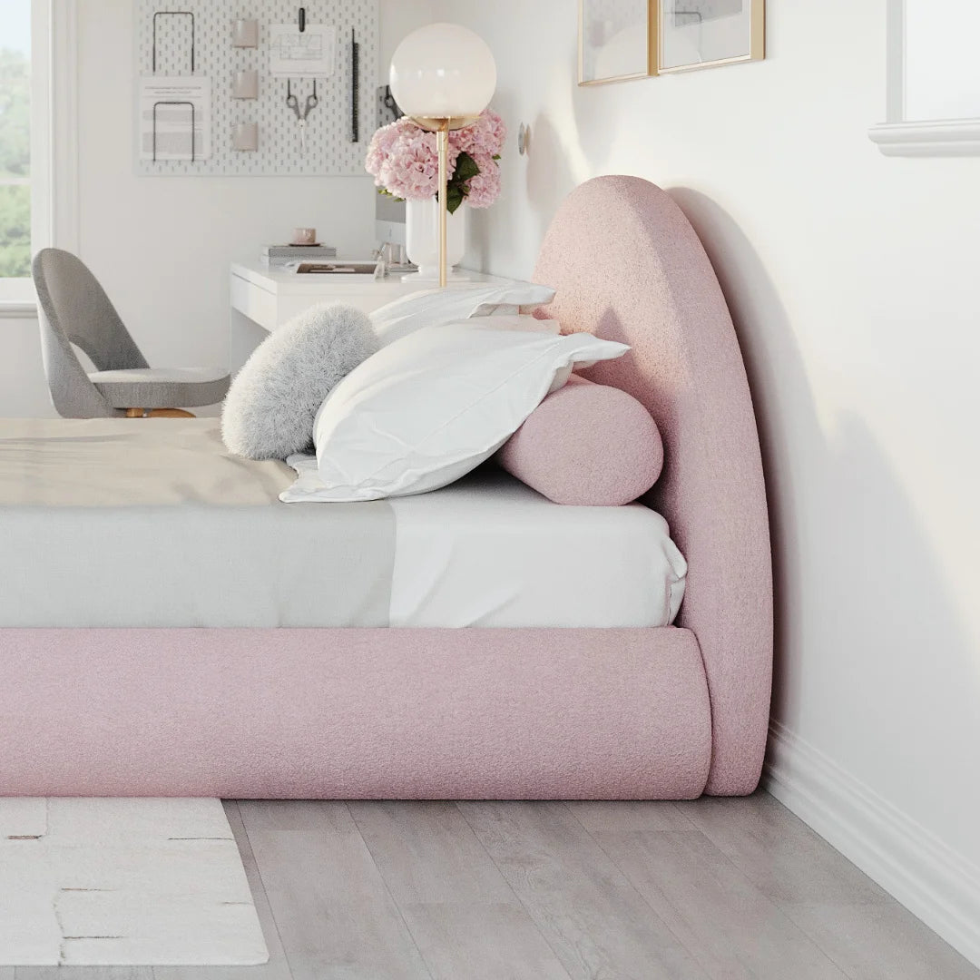 Luna Headboard with Cotton Candy Design - Queen Size Upholstered Bed Frame Headboard for Bedroom Decor | Perfect for Girls' Room, Nursery, and Cozy Bedroom Makeover