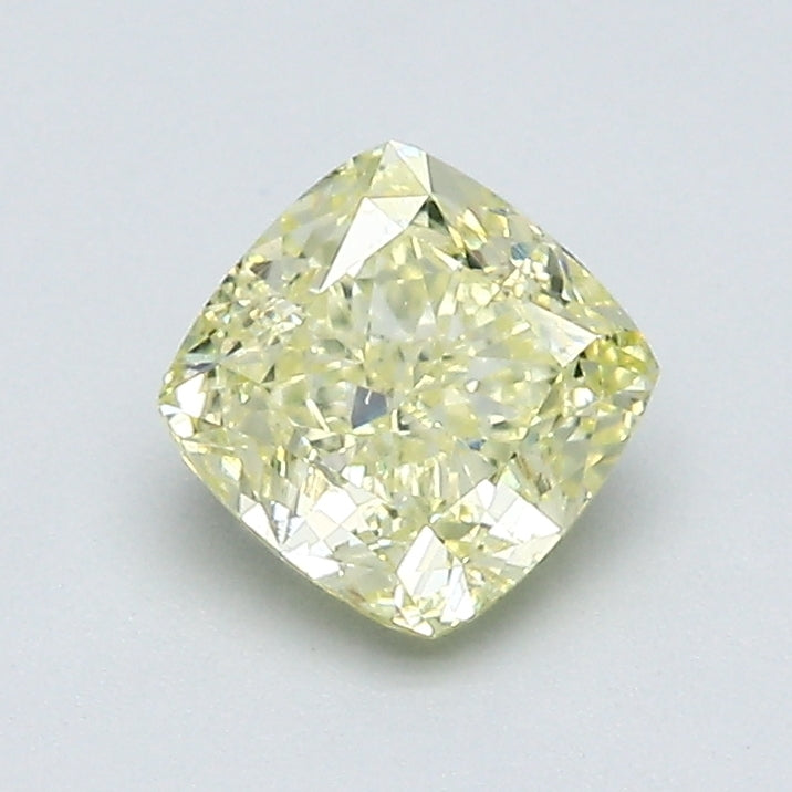 1.01 Carat Cushion Cut Fancy Light Yellow VS2 Clarity Brilliant Diamond - Perfect for Engagement Rings & Luxury Jewelry