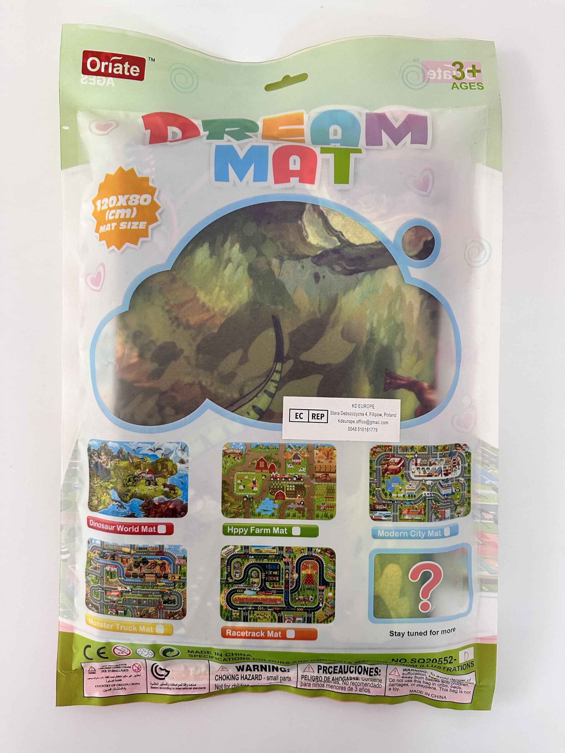 Oriate Kids Jurassic Dinosaur Play Mat - Interactive Pretend Play Rug for Dino Toys, Educational Floor Mat for Cognitive Learning & Dinosaur Collection | Perfect for Playrooms, Preschools & Parent-Child Bonding Activities