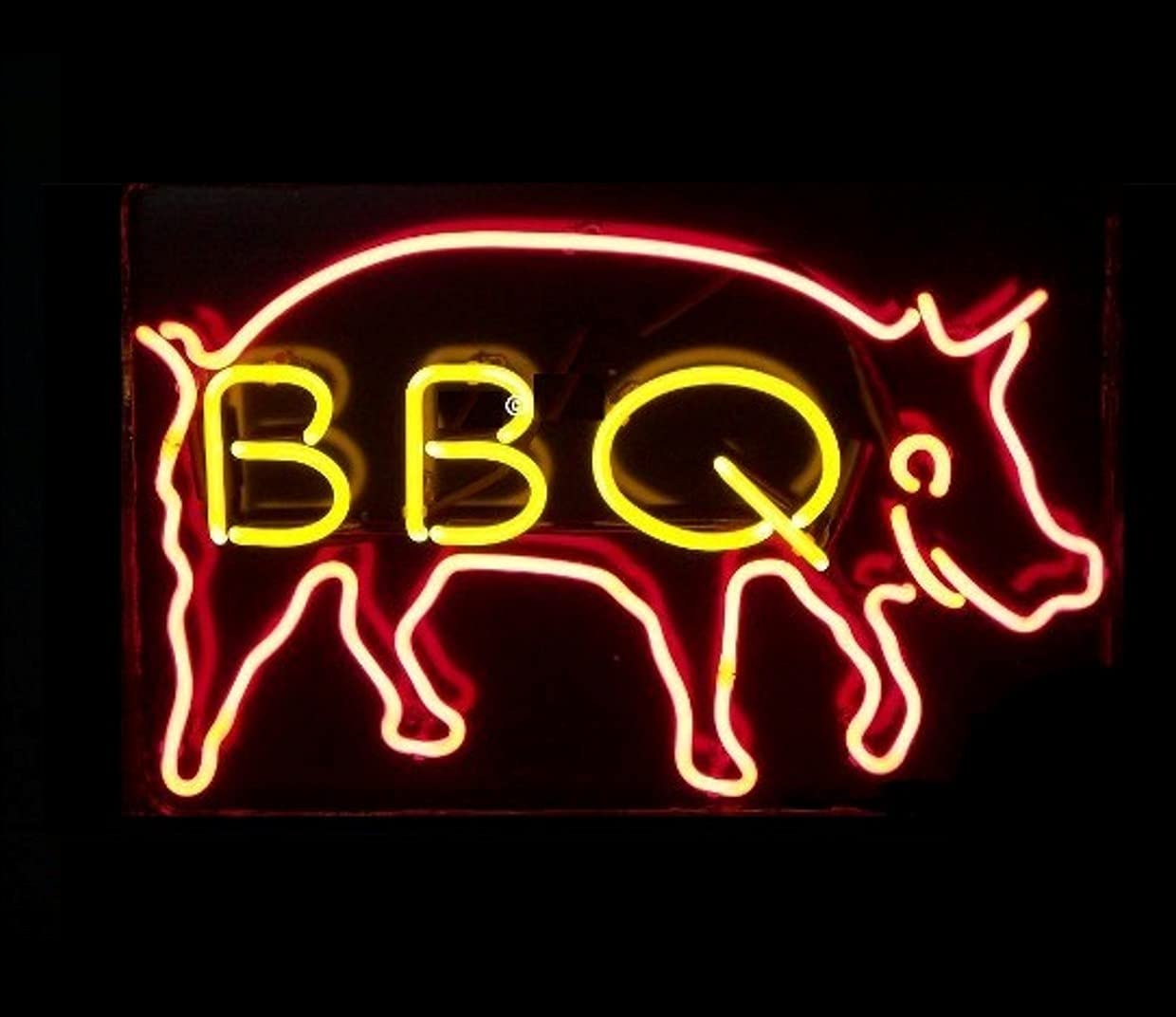 14x9 Inch Super Bright LED Neon Sign - Cute BBQ Pig Beer Wall Decor Light for Home, Bar & Party | Vivid LED Neon Lamp 14BP49 | Perfect for Bedroom, Game Room & Man Cave