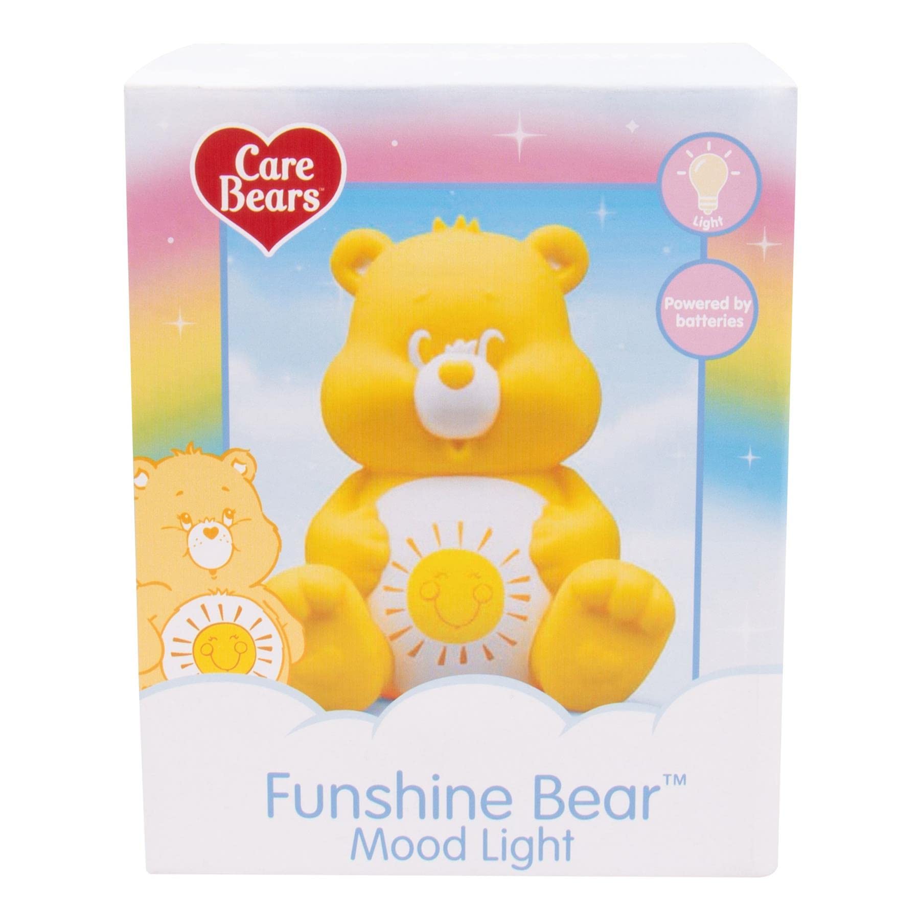 Fizz Creations Funshine Bear™ Mood Light - Soft Glow Night Light with Iconic Care Bears Belly Badge | Officially Licensed Care Bears Night Light for Kids Bedroom, Nursery & Relaxation