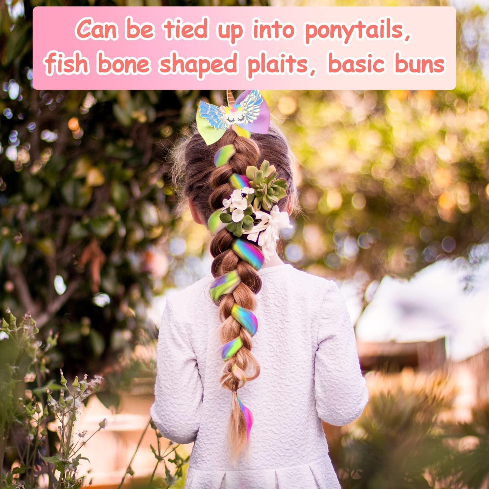 6 Pcs Rainbow Hair Clips for Girls | Unicorn Hair Accessories & Hair Decorations | Kids Birthday Party & Children's Day Gift | Perfect for Costumes, School Events & Festive Occasions