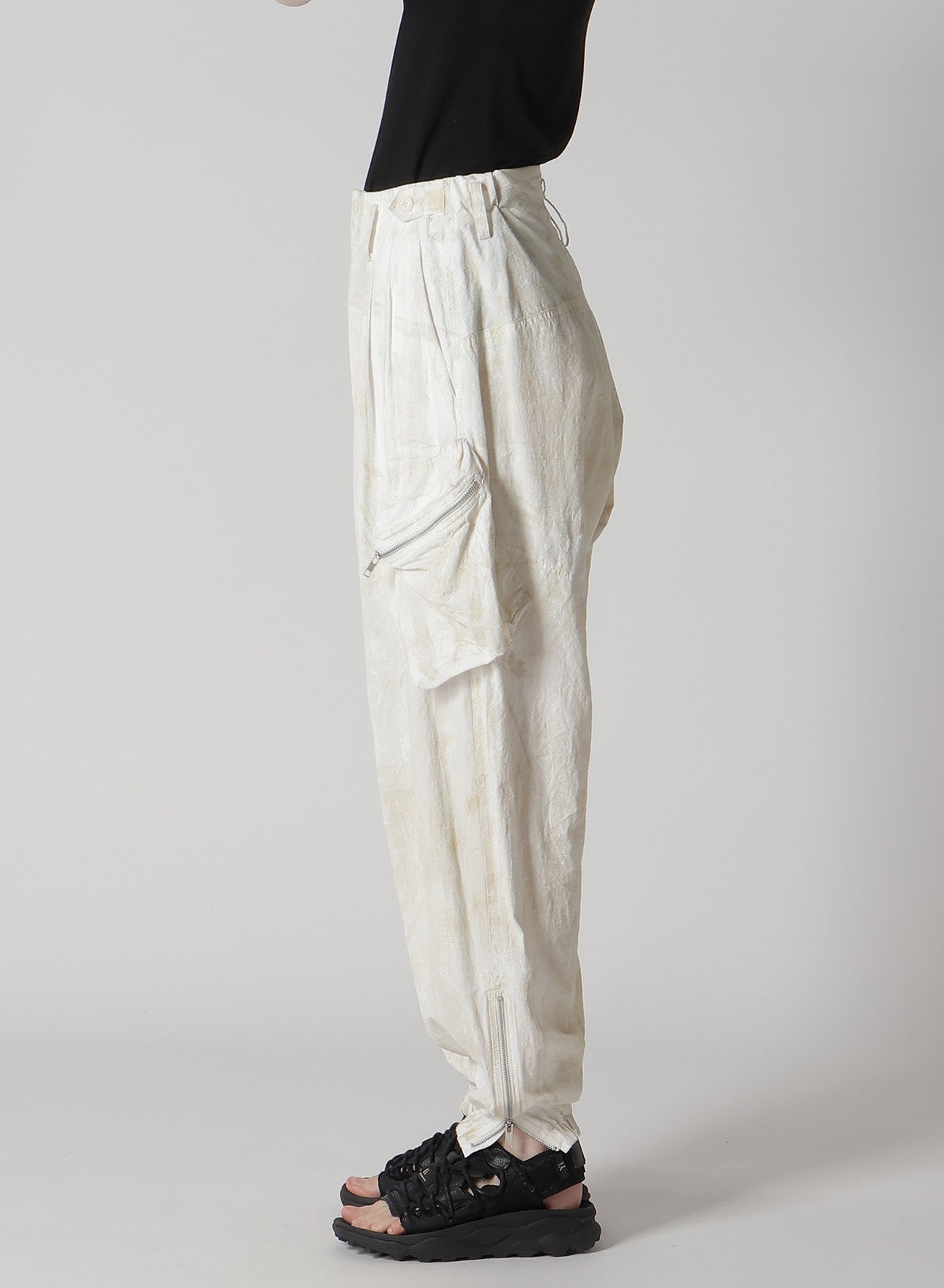 Breathable Cotton Linen Dump Rooler Printing Zip Pocket Pants - Comfortable Casual Pants for Men & Women - Perfect for Travel, Yoga, and Everyday Wear
