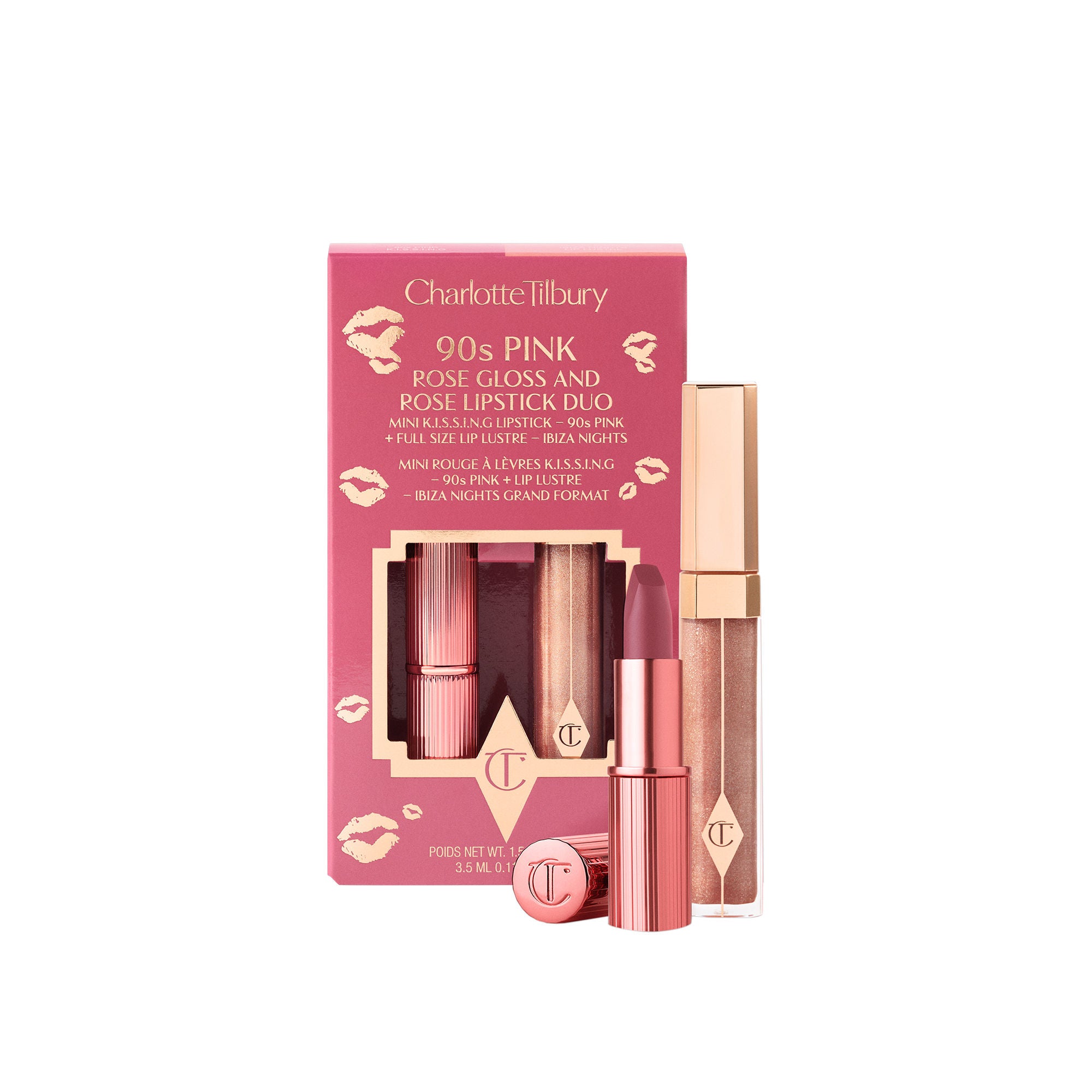 K.I.S.S.I.N.G Lipstick and Lip Gloss Set - Long Lasting Moisturizing Matte & Shiny Combo for Everyday Wear, Date Night & Special Occasions
