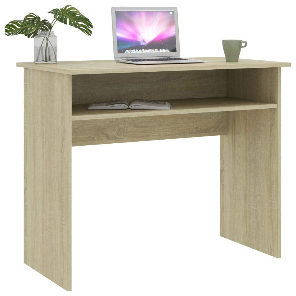 Modern Computer Desk with Storage Shelf - 35.4
