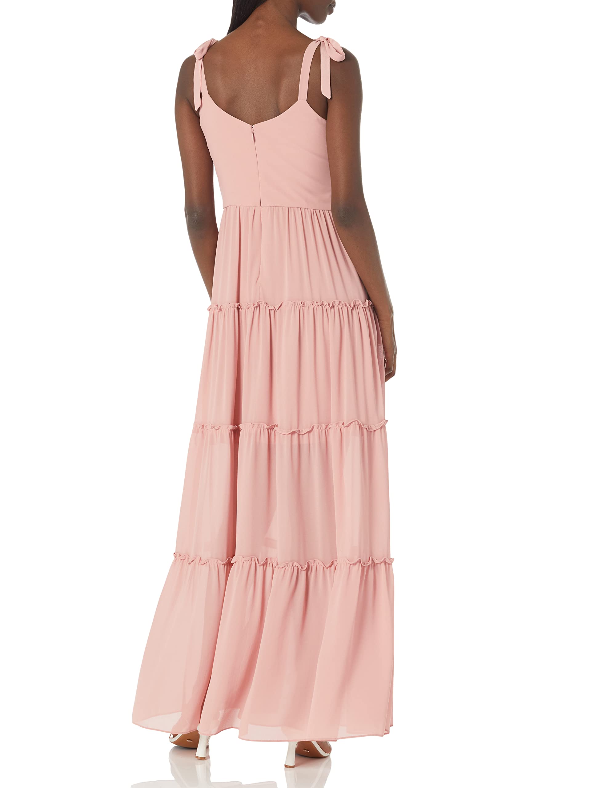Dress the Population Women's Adonia Fit and Flare Maxi Dress - Elegant Long Formal Gown for Weddings, Parties & Special Occasions
