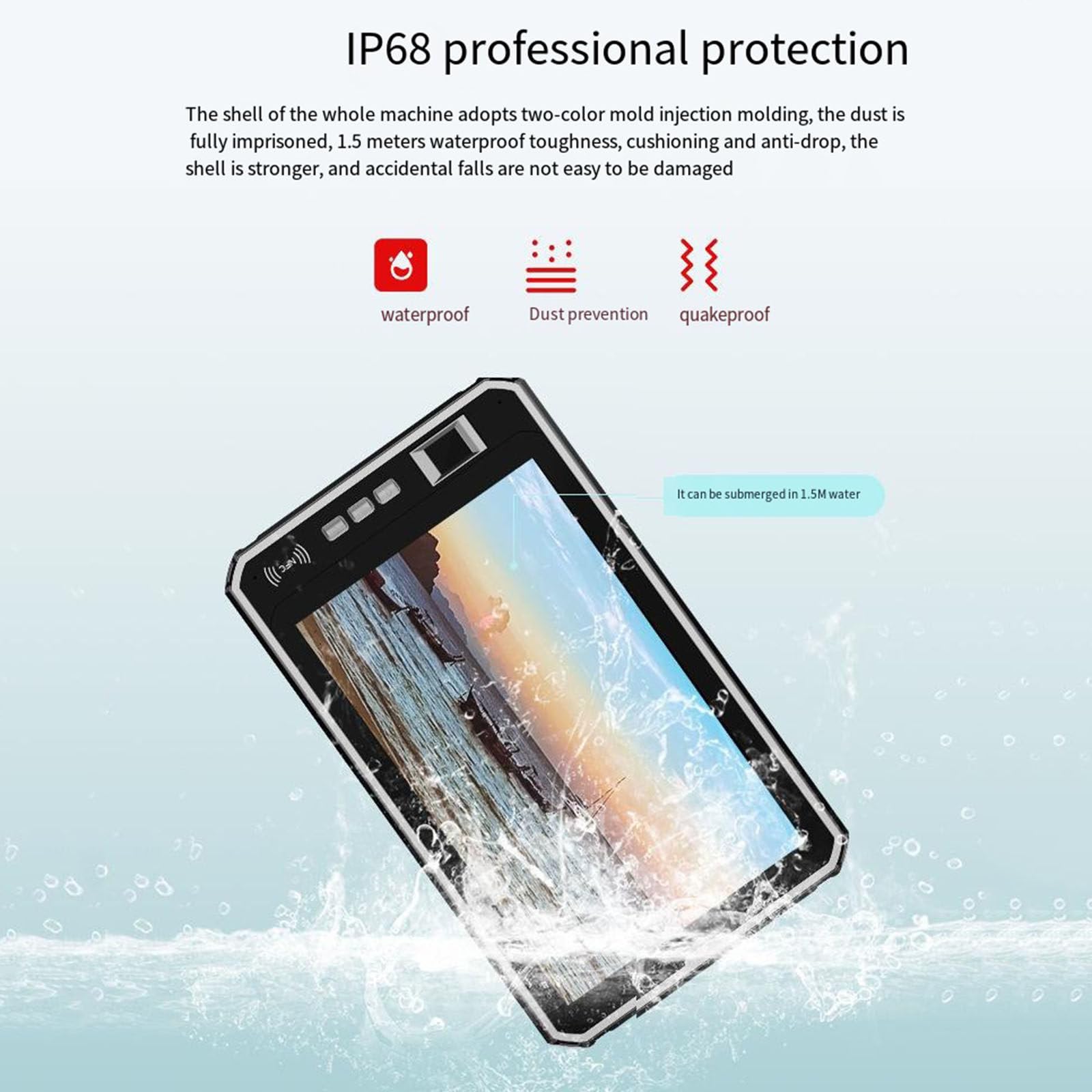 10-Inch YXH-LPMM Industrial Rugged Tablet - NFC, HD Android 7.0 (3GB+32GB), WiFi, Explosion-Proof for Hazardous Environments - Perfect for Factory Automation, Warehouse Management & Outdoor Field Work