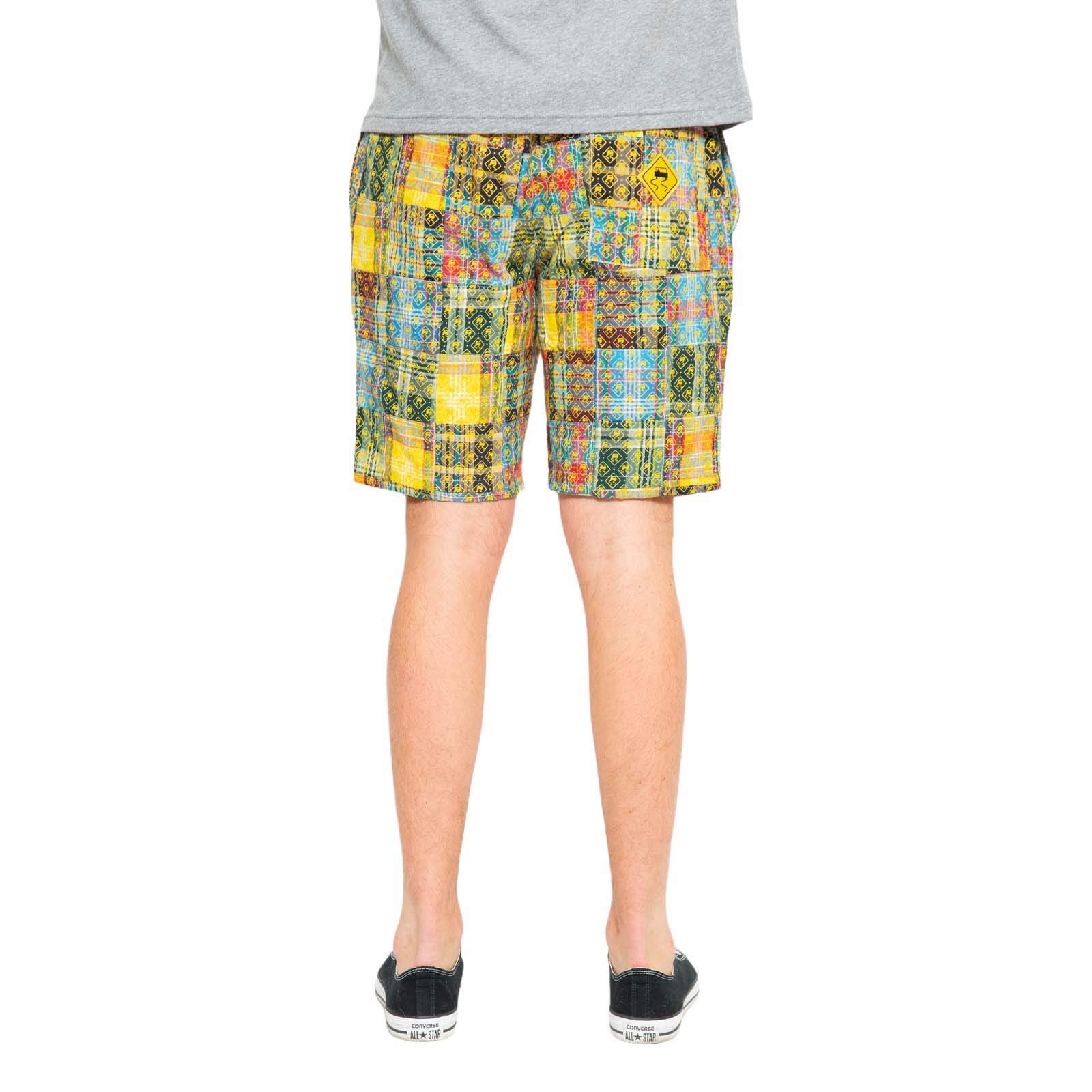 Skidz Logo Patchwork Shorts for Men - Trendy Casual Denim Shorts with Stylish Patch Design | Perfect for Summer, Beach, and Streetwear Outfits