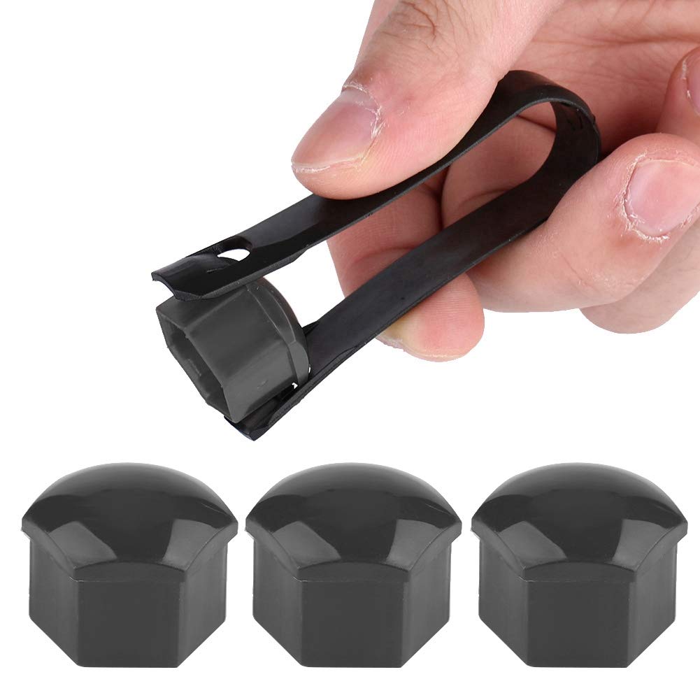 19mm Black Car Wheel Nut Set - 20pcs for Auto Rims & Hub Screw Covers - Perfect for DIY Car Maintenance