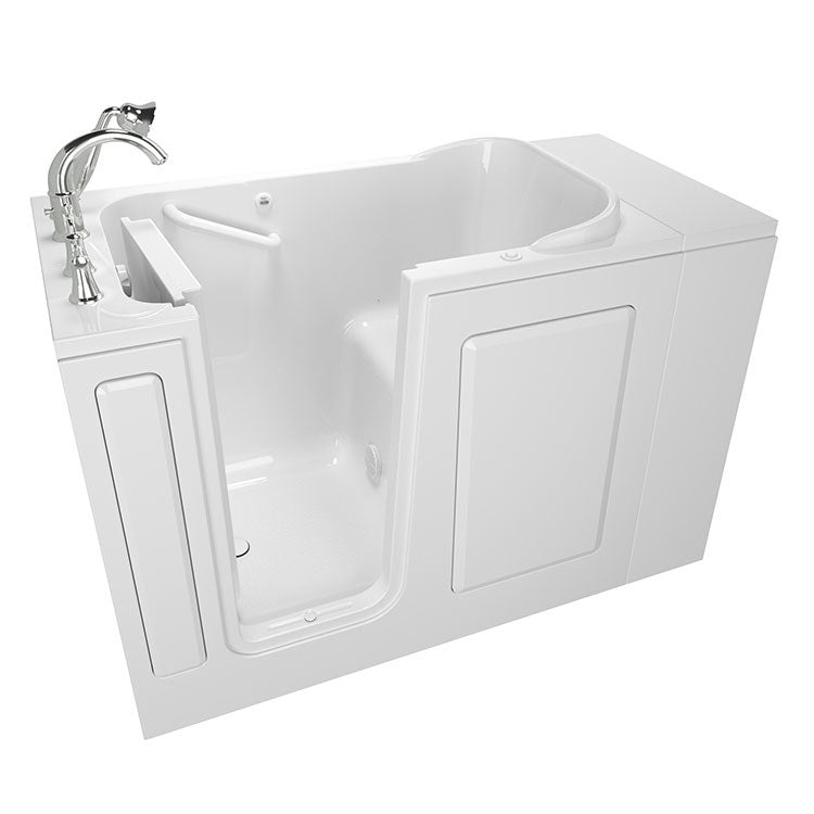 28W x 48L Gelcoat Walk-In Air Spa Bathtub - Left Hand Drain & Faucet - Perfect for Home Relaxation & Hydrotherapy