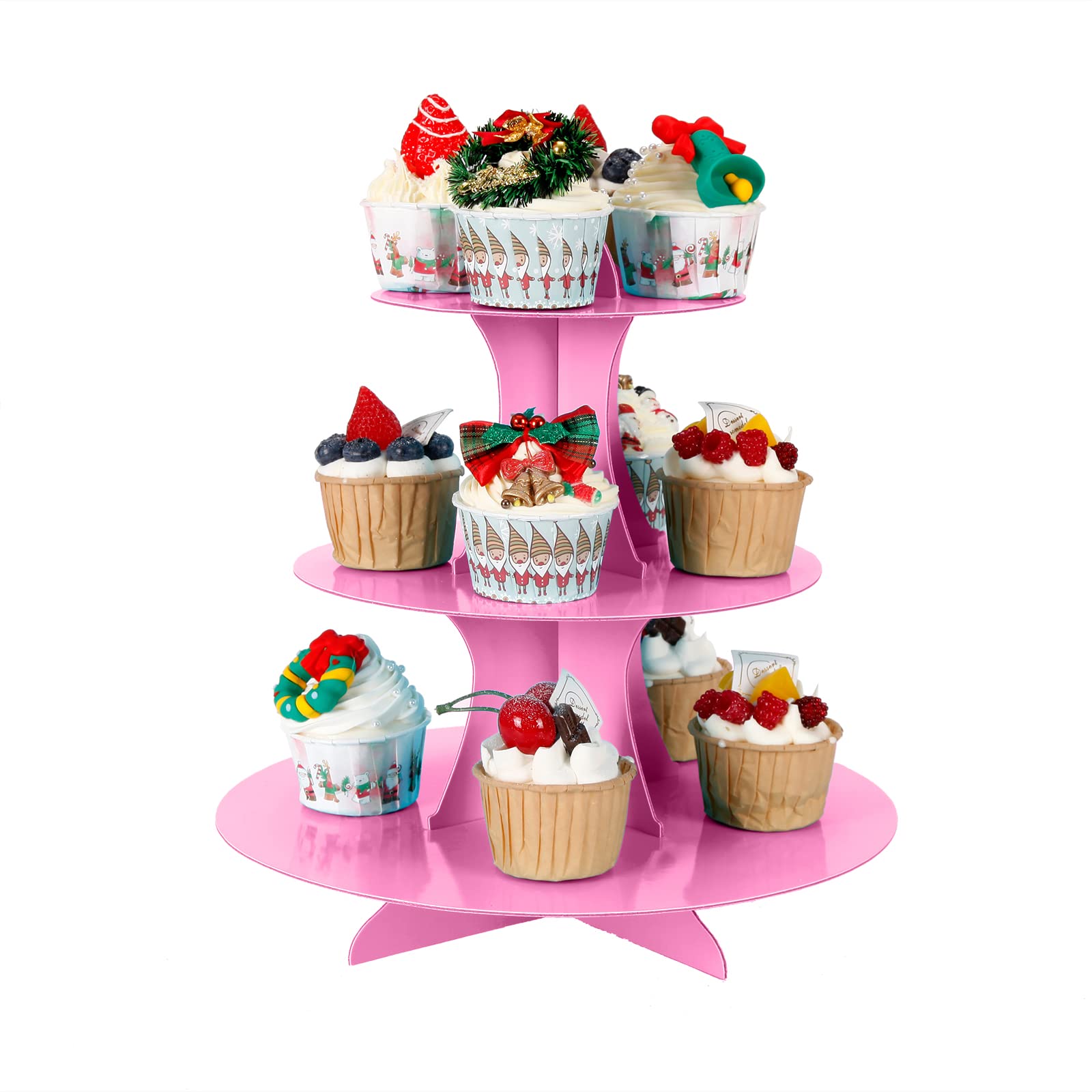 2-Pack 3-Tier Cupcake Stand Holder - 12
