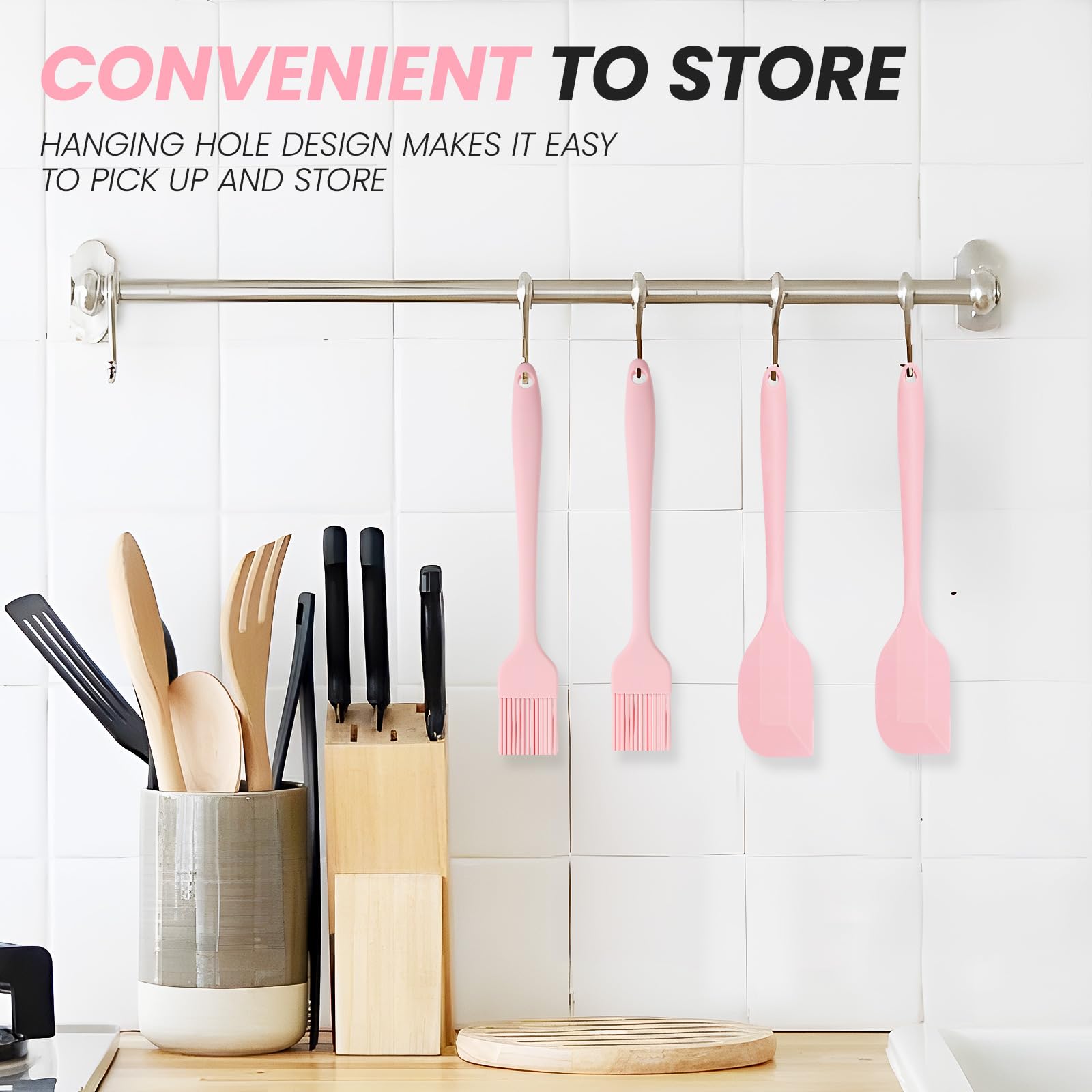 2 Pack Heat Resistant Silicone Basting Brushes for Cooking, Baking, Frying & BBQ - Non-Stick Kitchen Brushes for Butter, Sauce & Oil - Perfect for Grilling, Roasting & Pastry Making