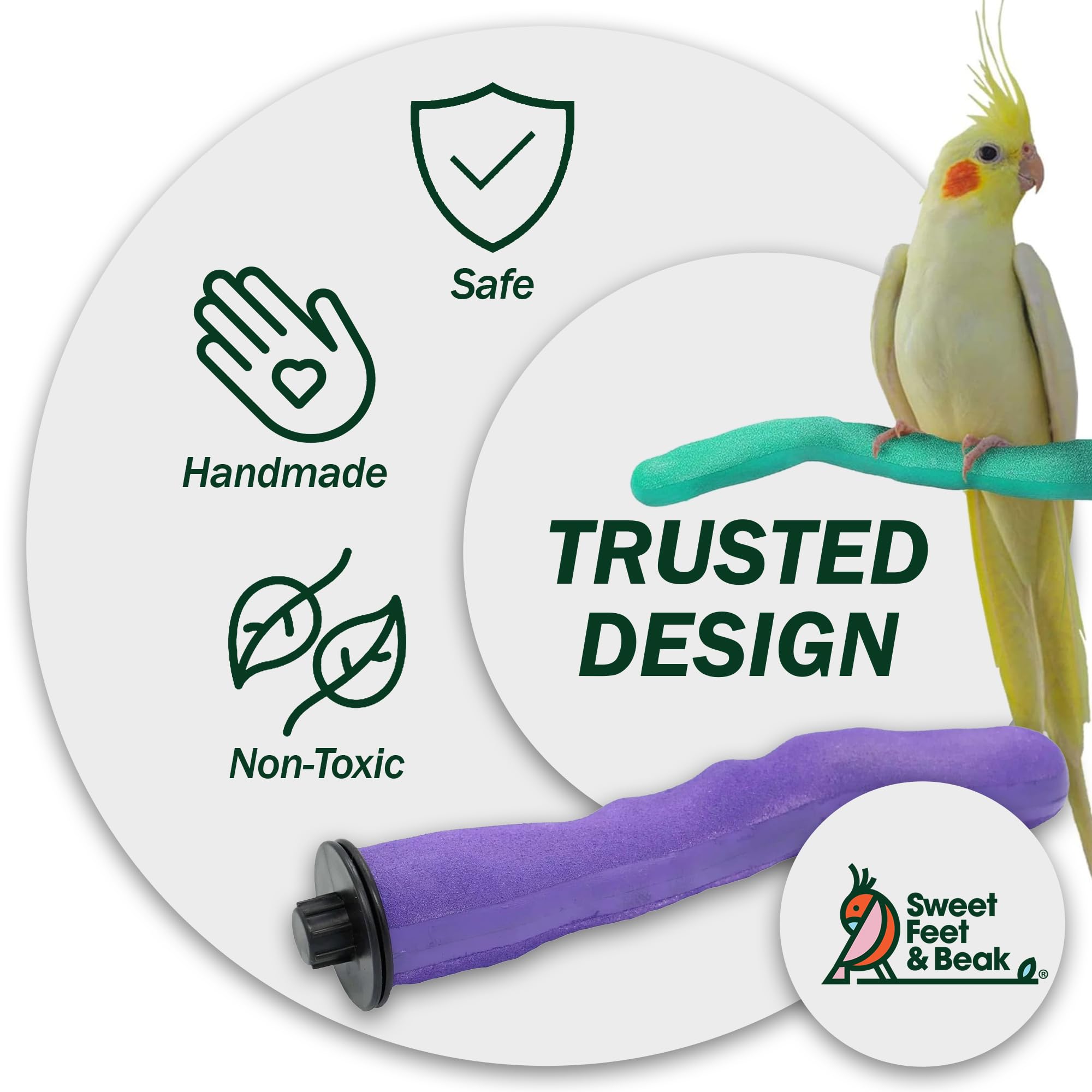 Natural Pumice Perch for Birds - 8