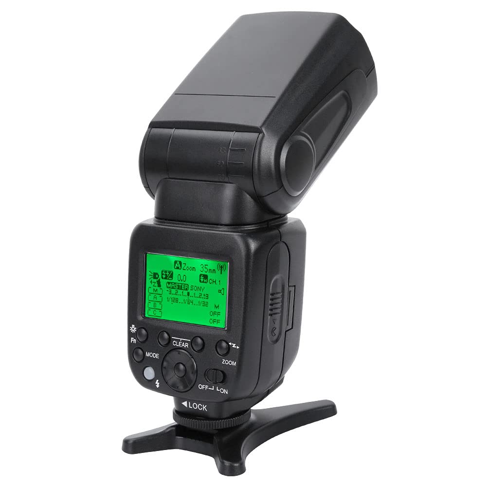 G1500 2.4G TTL Wireless Flash Speedlite for Sony Cameras - Master/Slave Mode, 1/8000 Sync, Black | Perfect for Portrait, Wedding & Studio Photography