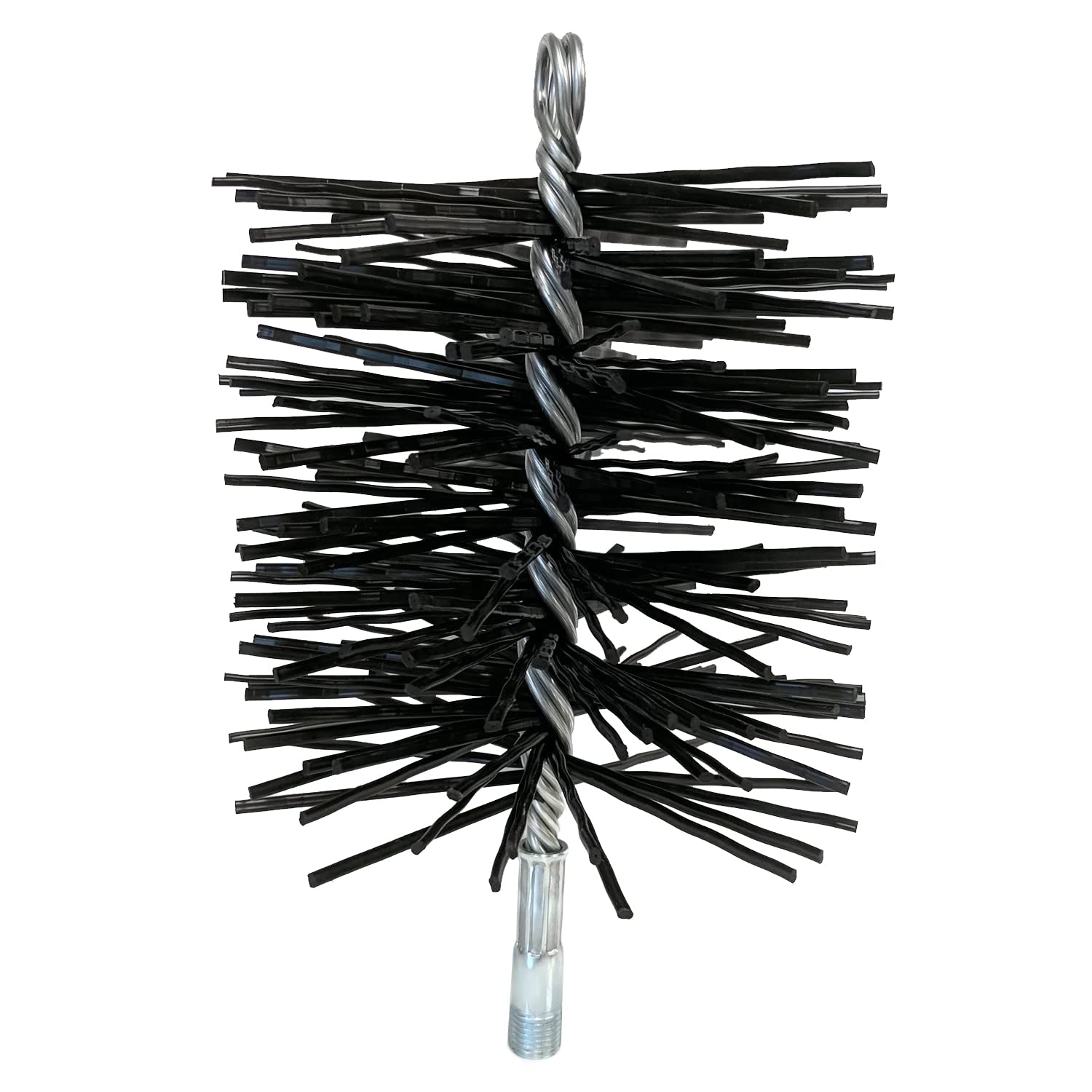 Midwest Hearth 7-Inch Round Poly Chimney Brush with 18-Foot Fiberglass Rod - Complete Chimney Cleaning Kit for Fireplace & Wood Stove Maintenance