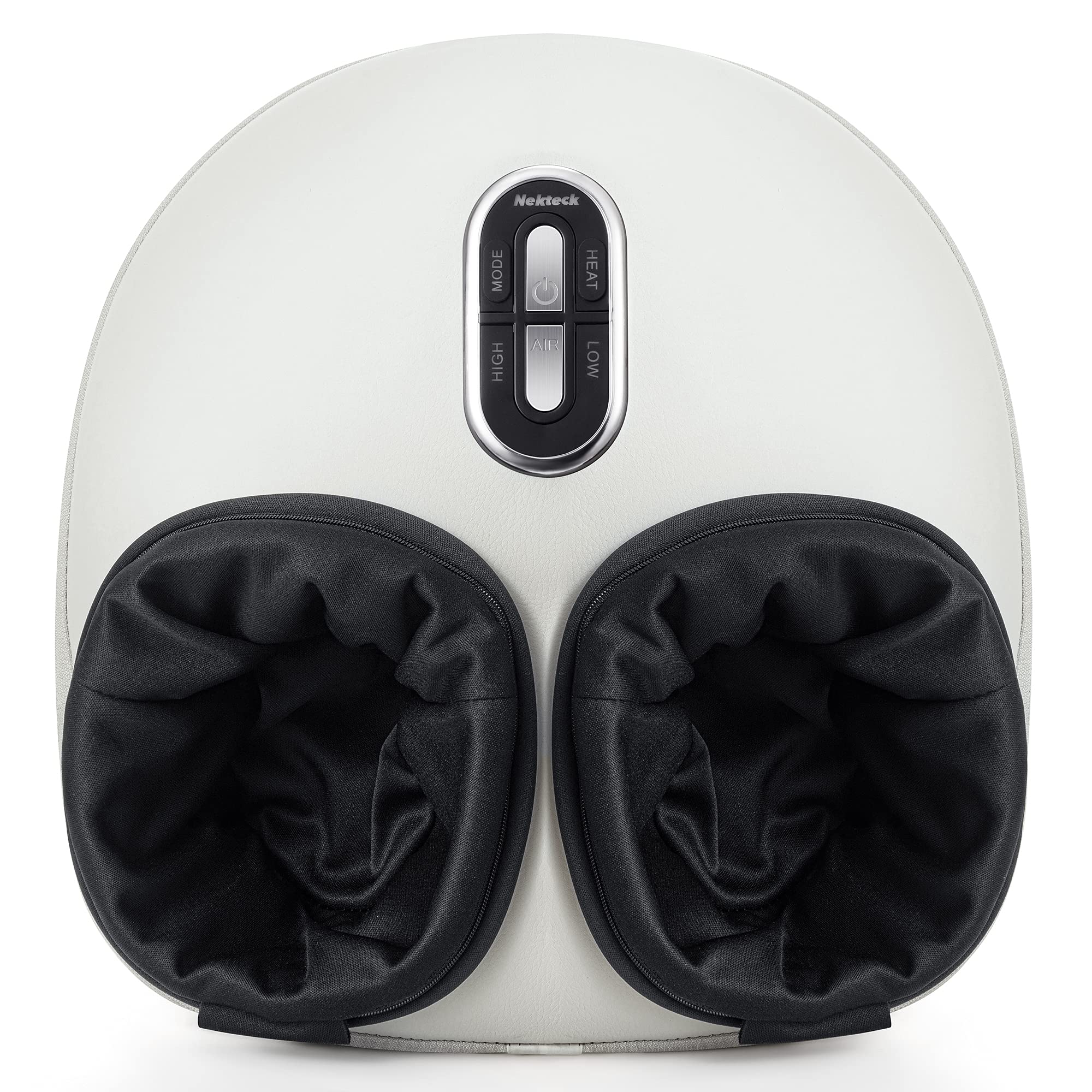Nekteck Shiatsu Foot Massager with Heat Therapy, Deep Kneading & Air Compression - Relieves Foot Pain, Improves Blood Circulation - Perfect for Home, Office & Post-Workout Recovery (Beige) - Ideal for Relaxation, Stress Relief & Foot Wellness After Long Workdays or Exercise