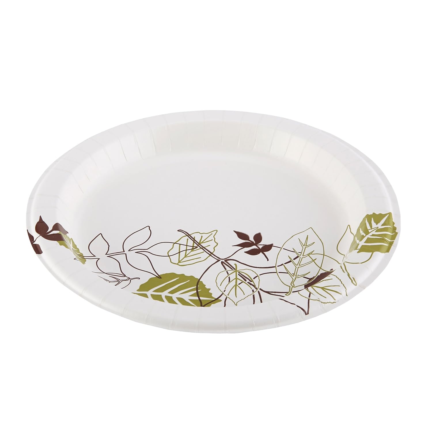 Dixie SXP10PATHCT Heavy Duty 10-Inch Paper Plates, 500 Count - Extra Thick & Durable for Parties, BBQs, and Catering - Pathways/White Design