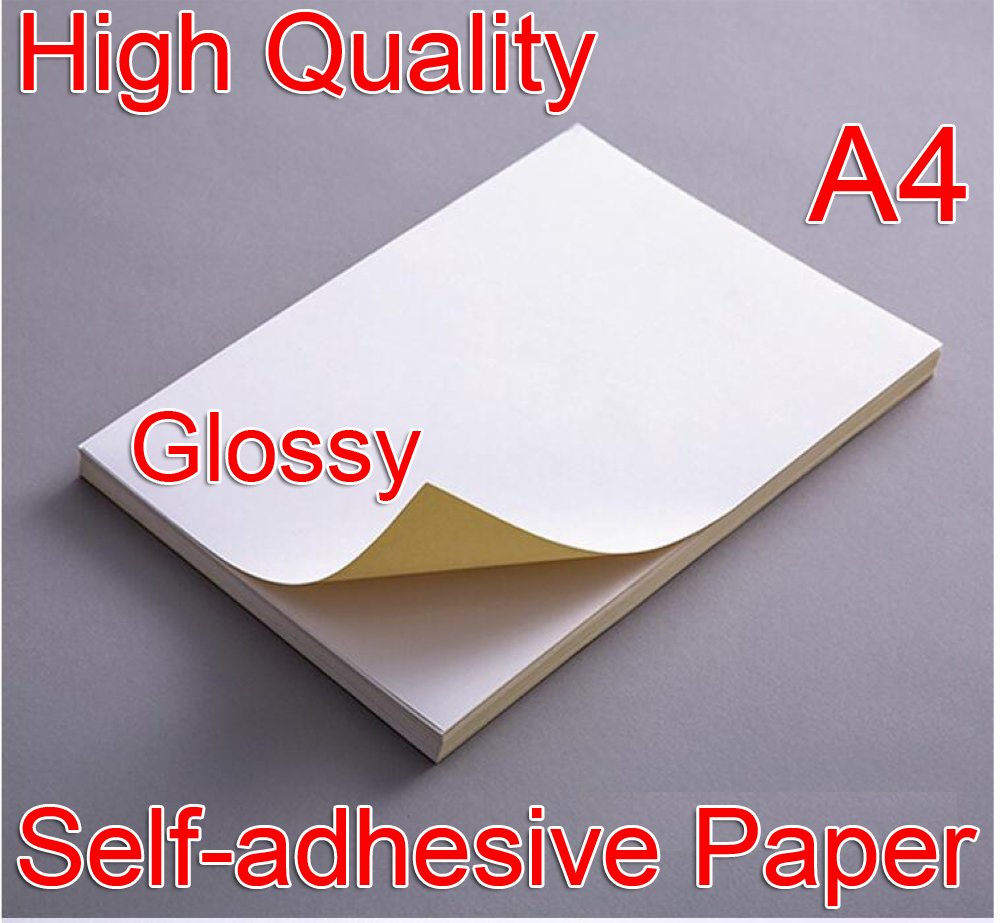 A4 Glossy Self-Adhesive Sticker Paper - 21x29cm White Sticky Back Labels for Inkjet & Laser Printers - 100 Sheets for Shipping, Address & Graphic Labels - Perfect for Logistics, Packaging & Mailing