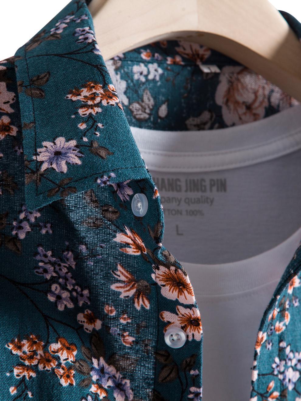 Antonio's Summer Floral Print Shirt for Men | Stylish Hawaiian Casual Button Down Shirt | Perfect for Beach Vacation, Summer Party & Outdoor Activities