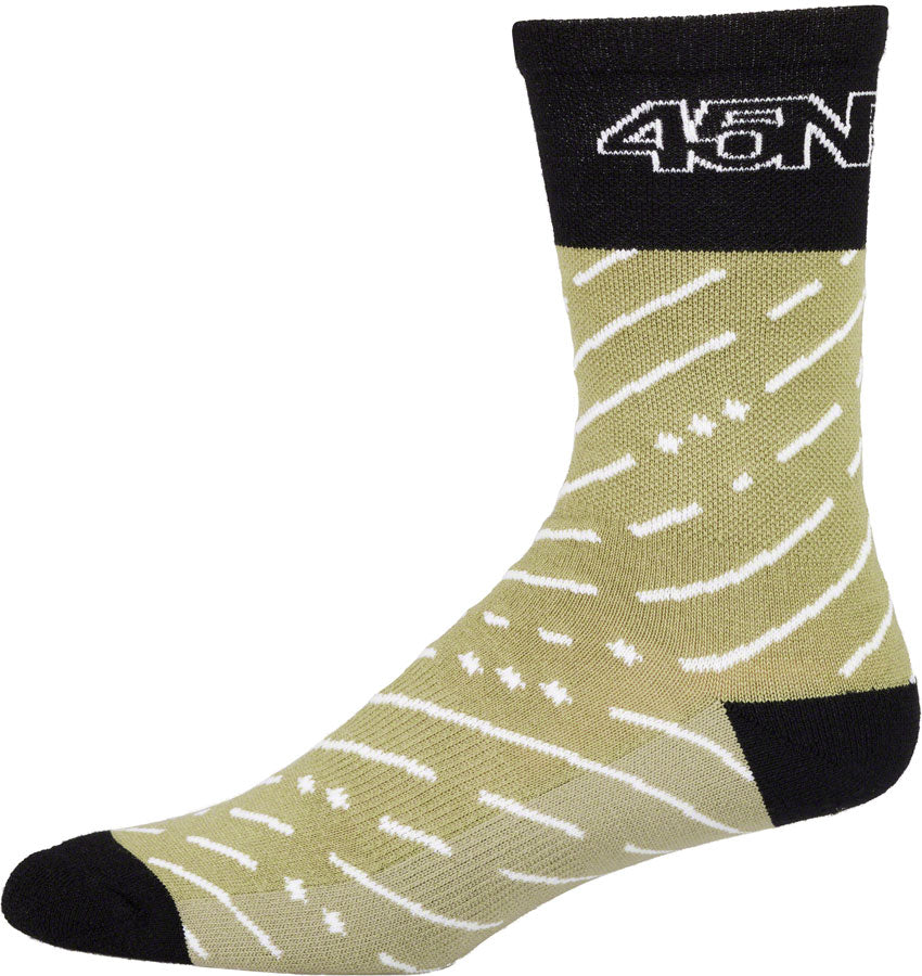45NRTH Snow Band Midweight Wool Socks for Men & Women - Warm Thermal Hiking & Winter Socks - Sage/Rosin, Medium - Perfect for Skiing, Snowboarding & Outdoor Adventures