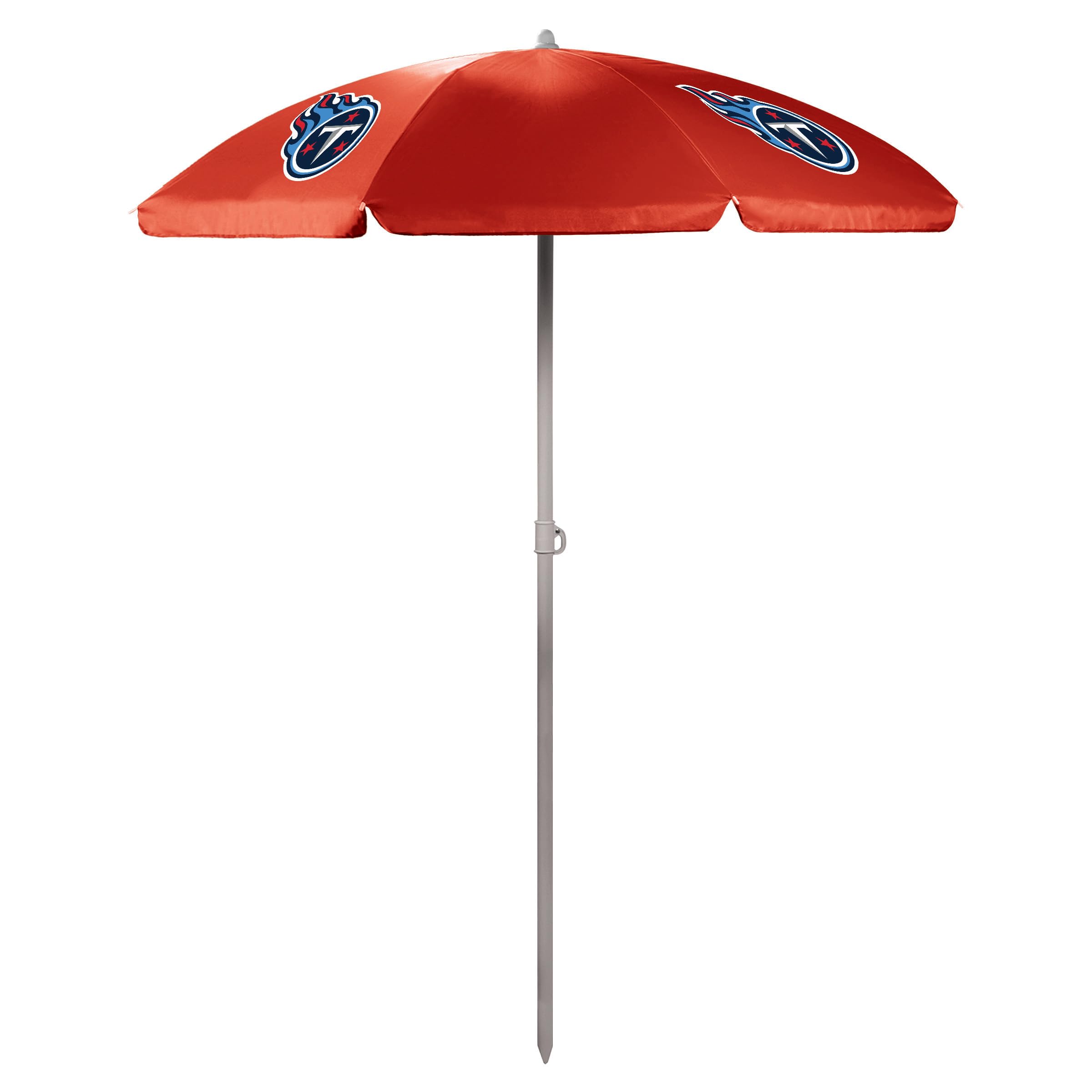 PICNIC TIME NFL Portable Folding Picnic Table with Seats and Umbrella - Perfect for Tailgating, Camping, Beach & Outdoor Parties