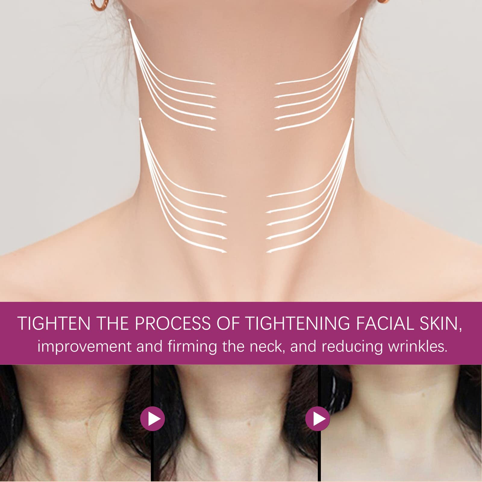 Hydrolyzed Collagen Neck Cream for Women - Anti-Aging Face & Neck Tightening Cream with Moisturizing & Firming Benefits | Spain Neckpon | Perfect for Night Routine & Wrinkle Reduction