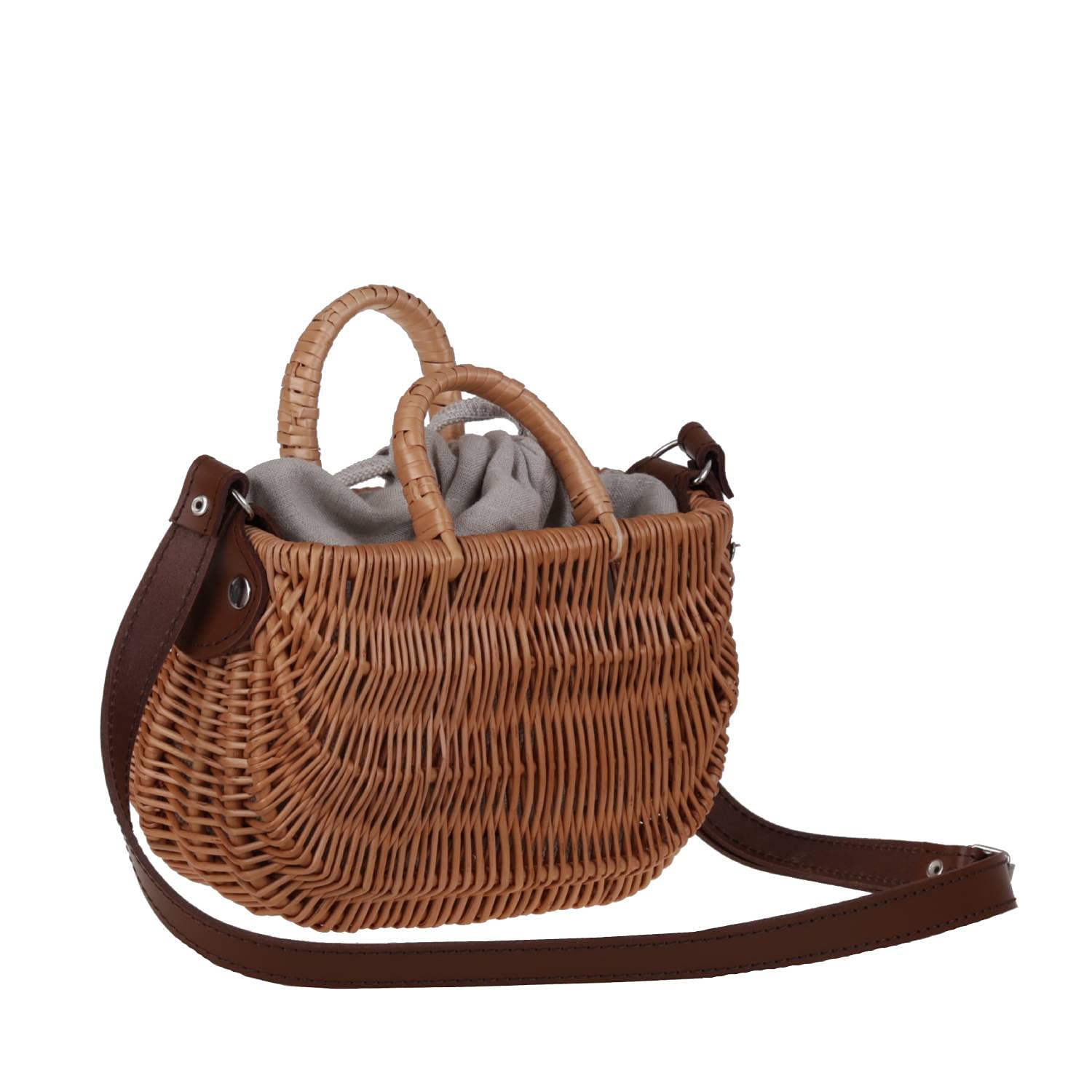Vintage Mini Wicker Handbag for Women - Woven Basket Shoulder Bag with Handles, Eco-Friendly Wicker Tote Purse for Shopping, Beach & Daily Use | Perfect Gift for Women & Teens