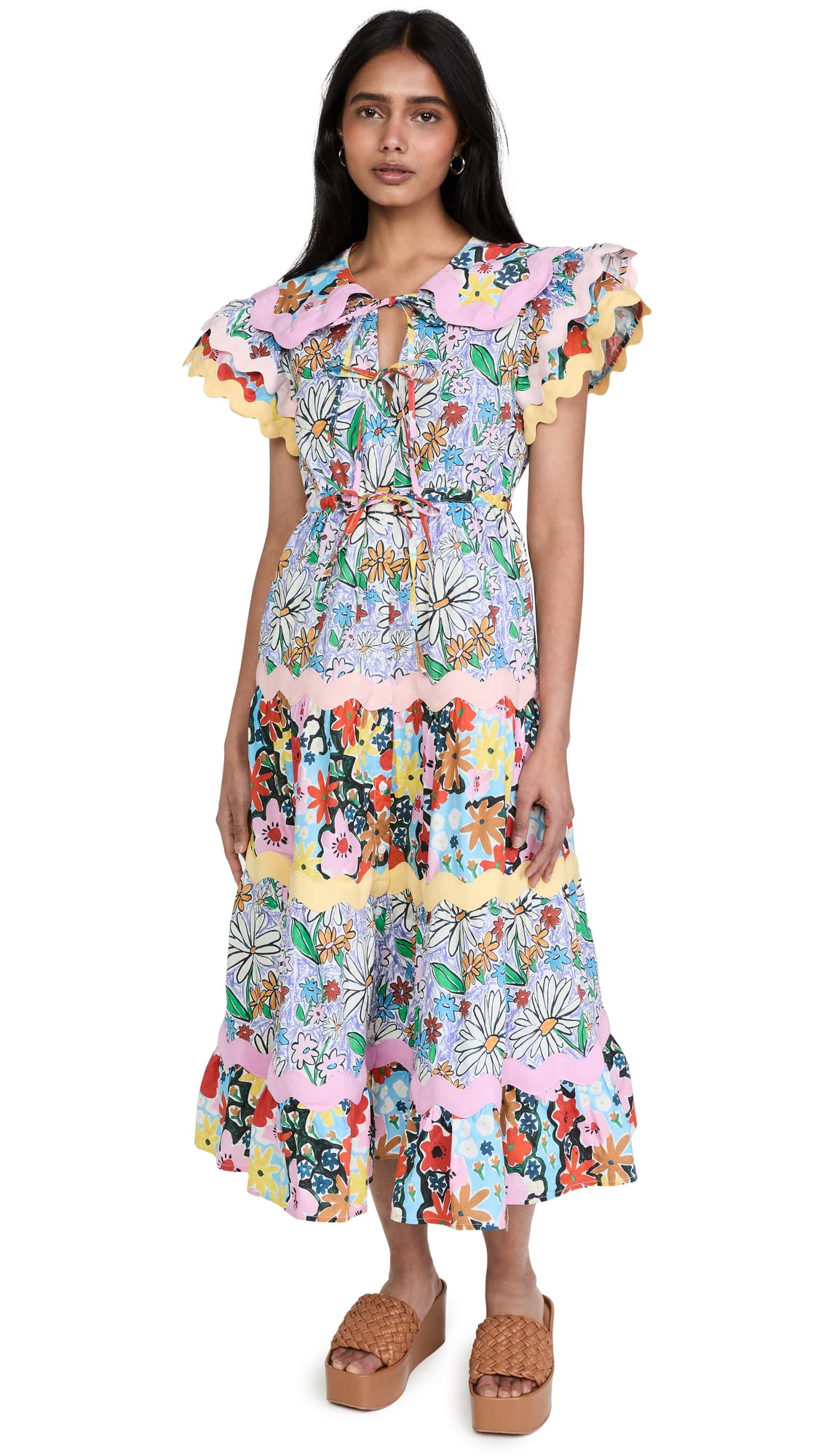 CeliaB Women's Floral Print Summer Dress - Elegant Sleeveless Midi Dress for Casual Wear, Beach Vacation & Party Outfits