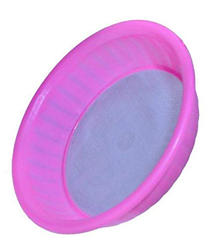 Premium Plastic Flour Strainer - Fine Mesh Aata Chalni for Baking & Cooking | Small Atta Sieve Set of 3 | Perfect for Sifting Flour, Powdered Sugar & Dry Ingredients