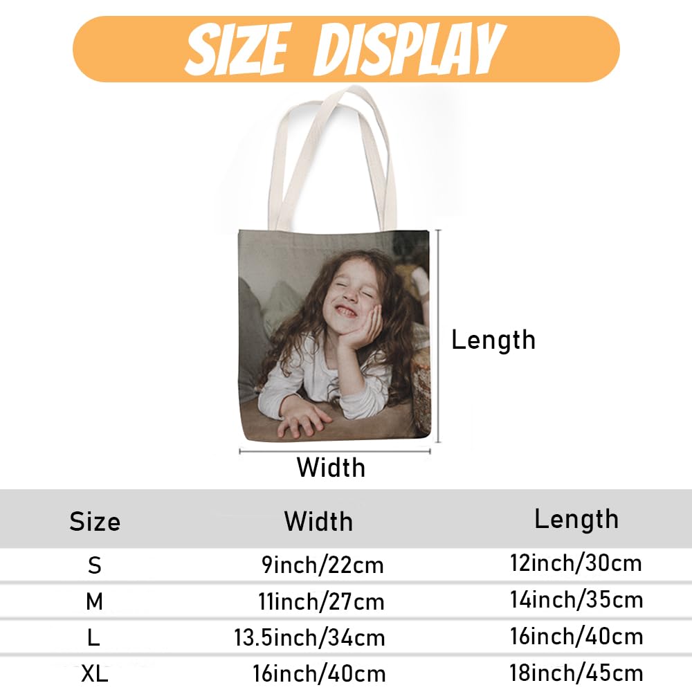 Custom Personalized Women's Handbags - Photo & Text Printed Large Capacity Shoulder Bags for Travel, Shopping, Picnics & Daily Use | Reusable Gift Idea for Her