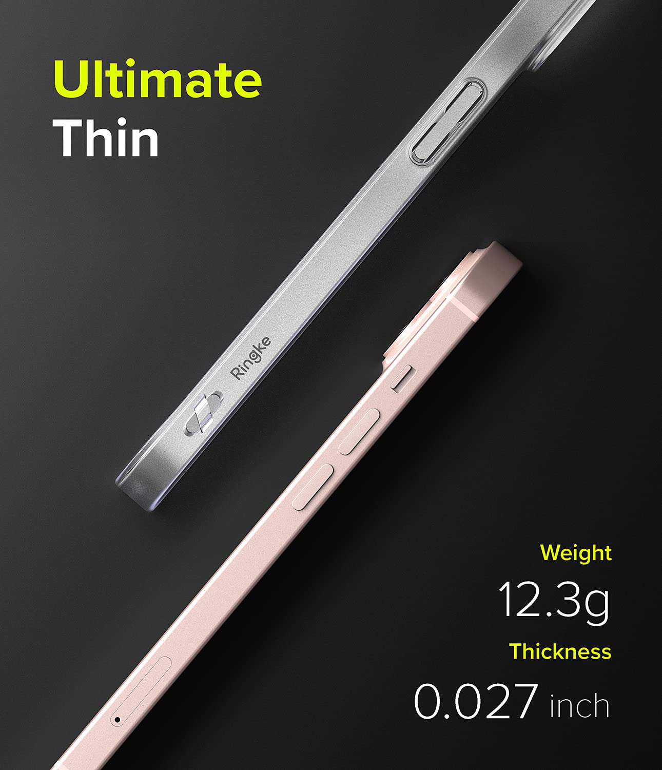 Ringke Slim Translucent iPhone 13 Mini Case - Ultra Thin Hard PC with Raised Bezel & Soft Coating | Anti-Yellowing Matte Clear Phone Cover | Perfect for Everyday Protection & Grip