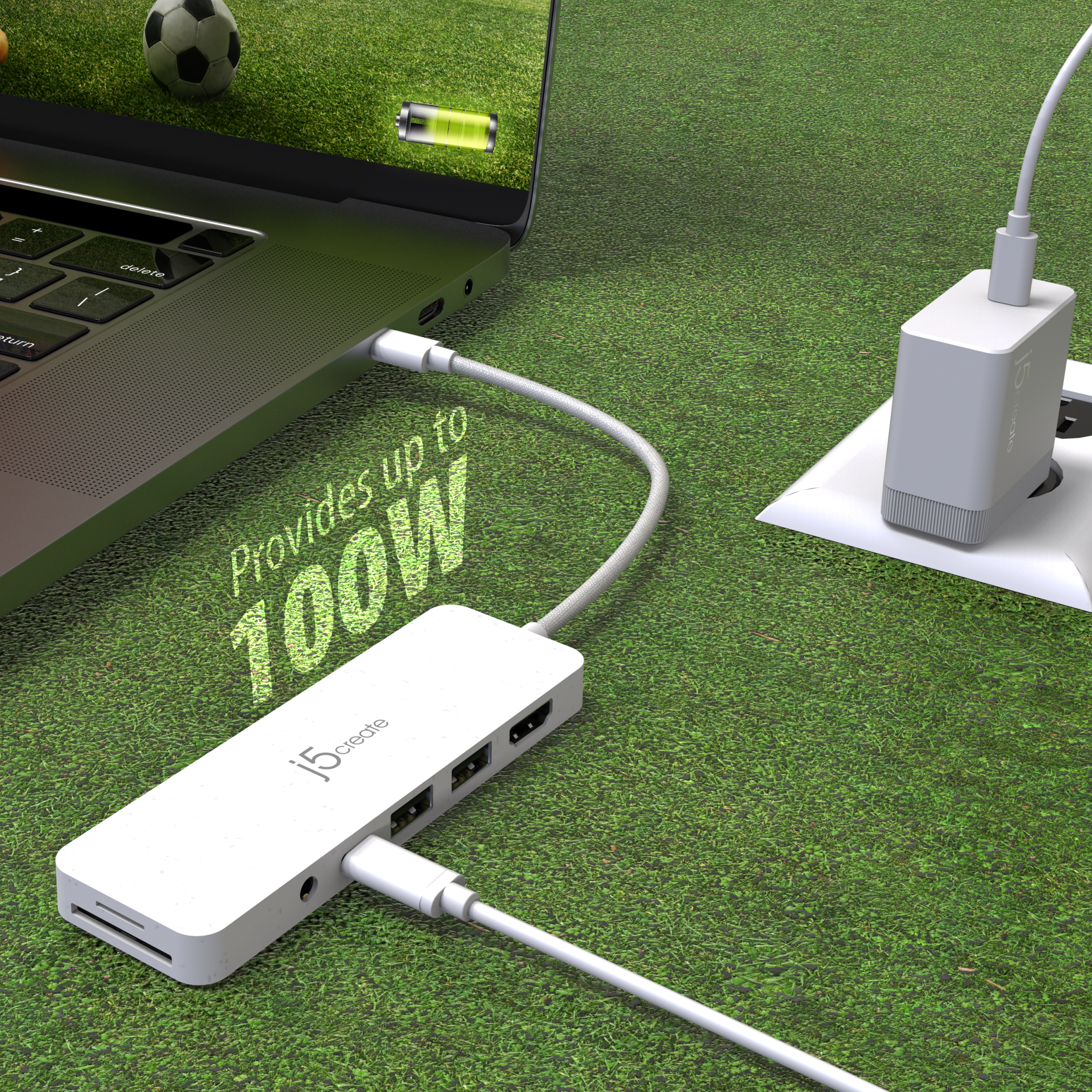 USB C Multi Port Hub with Power Delivery - 7-in-1 USB C Hub Adapter with 4K HDMI, 100W PD Charging, USB 3.0 Ports - Perfect for MacBook Pro/Air, iPad Pro, Dell XPS, and More Laptops - Ideal for Home Office, Travel, and Remote Work