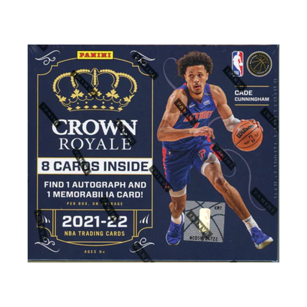 2021-22 Panini Crown Royale Basketball Hobby Box - NBA Trading Cards Collection for Collectors & Investors - Perfect for Gifts, Auctions, and Card Shows