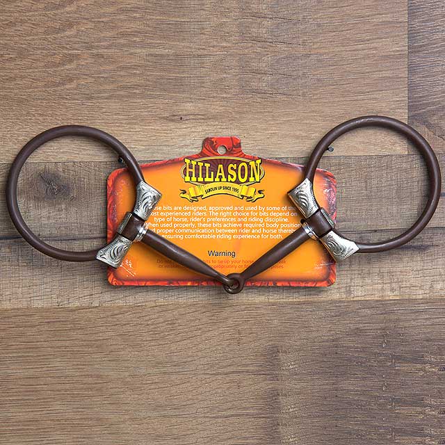 5 Inch Hilason Western Antique Offset Dee Ring Horse Mouth Snaffle Bit - Durable Horse Training Equipment for Western Riding & Dressage