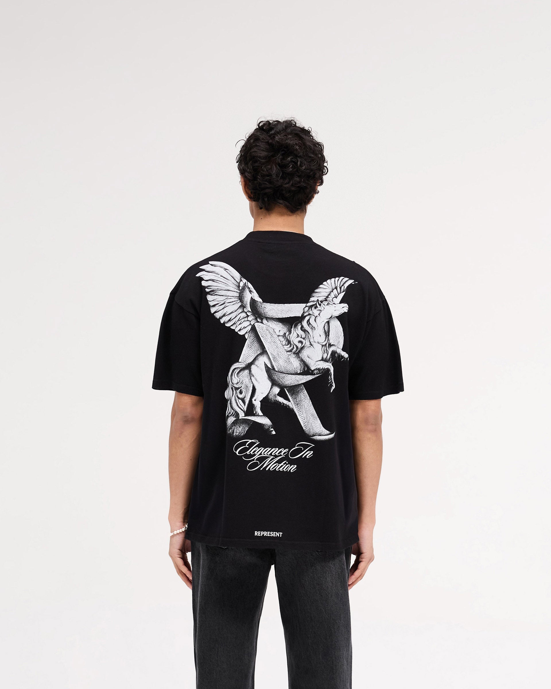 Elegance In Motion T-Shirt for Men & Women - Premium Jet Black Cotton Tee - Perfect for Casual Wear, Gym, and Everyday Outfits
