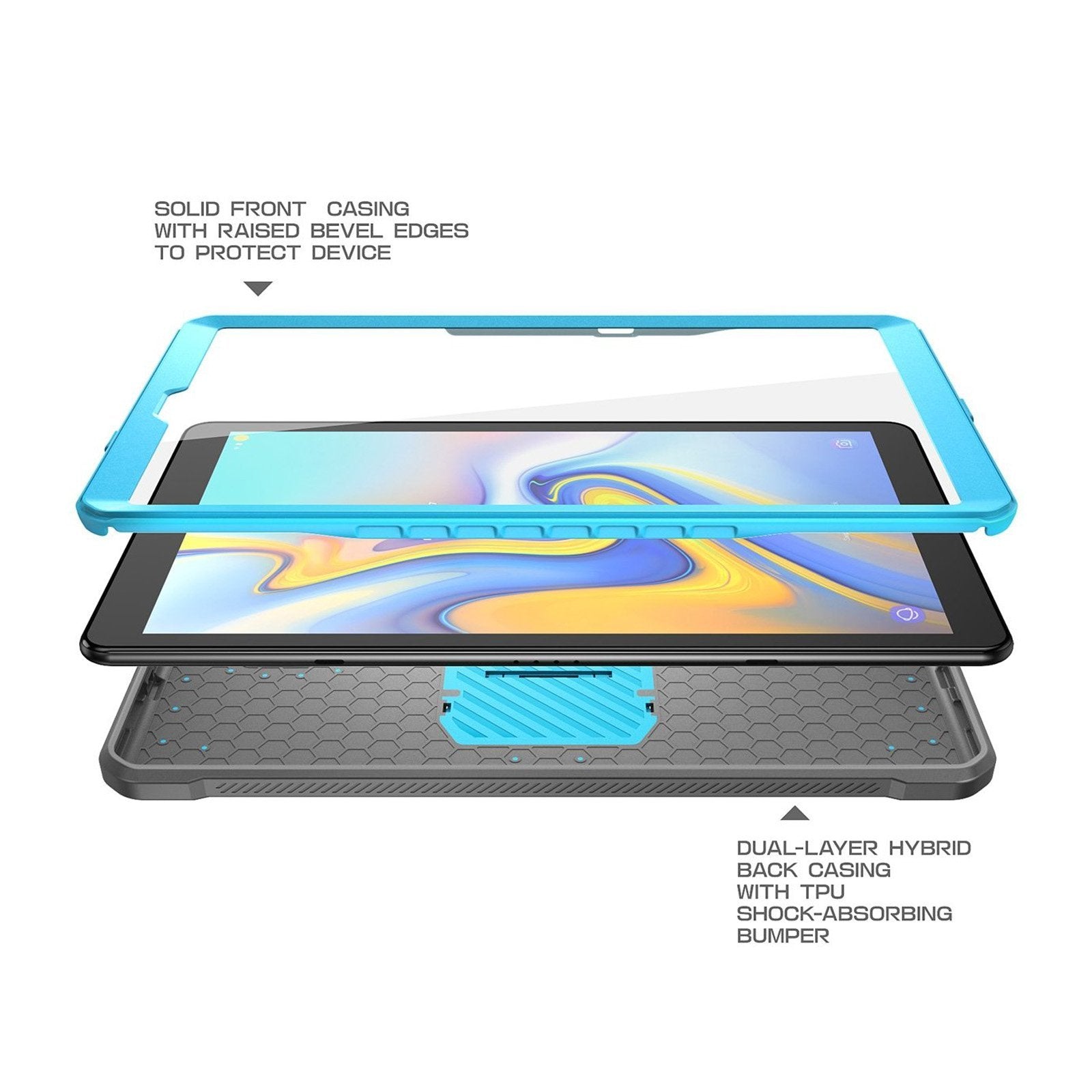 Samsung Galaxy Tab A 10.1 Inch (2019) Tablet Case - Unicorn Beetle Pro Rugged Full Body Protective Cover in Blue - Perfect for Kids, Travel & Outdoor Use