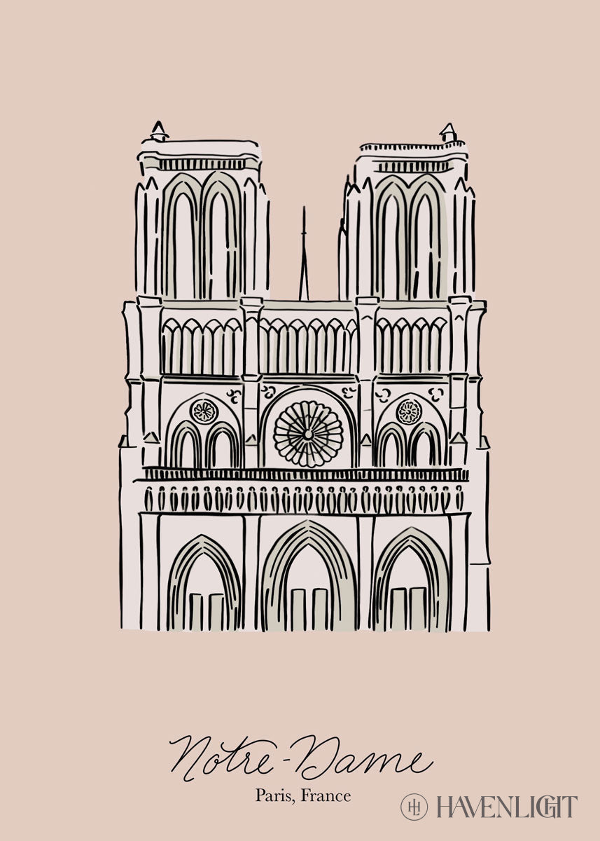 Notre Dame By Elise Gomez - Stunning Home Decor Art Print for Living Room, Bedroom & Office | Perfect Gift for Art Lovers