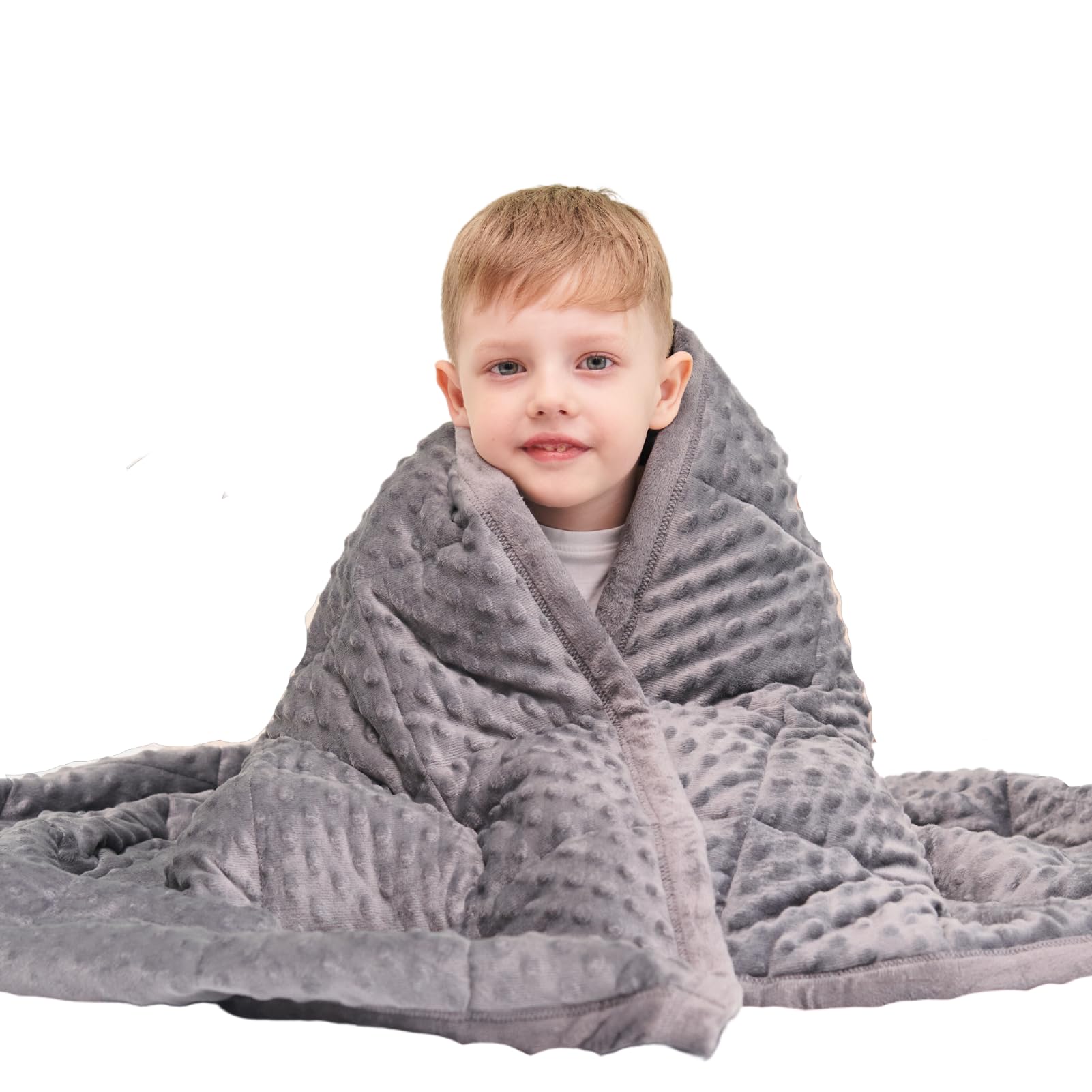 HAOWANER 7 lbs Reversible Minky Weighted Blanket for Kids - 41x60 Inches Soft Sensory Blanket for Boys & Girls | Anxiety Relief, Better Sleep, Calming Comfort for Children with Autism, ADHD & Sensory Processing Disorder