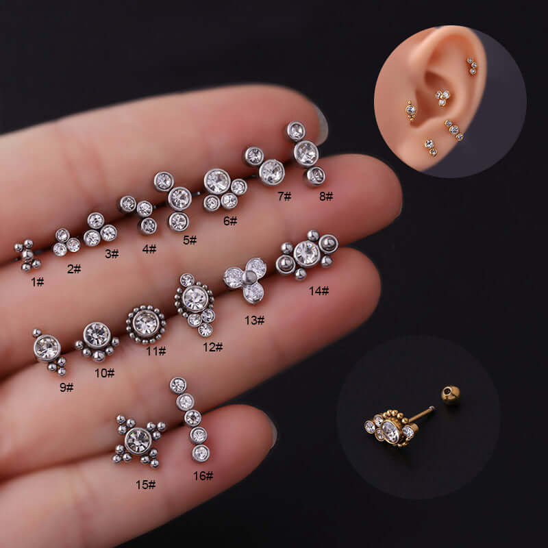 20G Push Pin Earrings - Flat Back Labret Studs for Cartilage, Nose, Lip Piercing | Hypoallergenic Stainless Steel Jewelry | Perfect for Daily Wear, Parties & Gifts