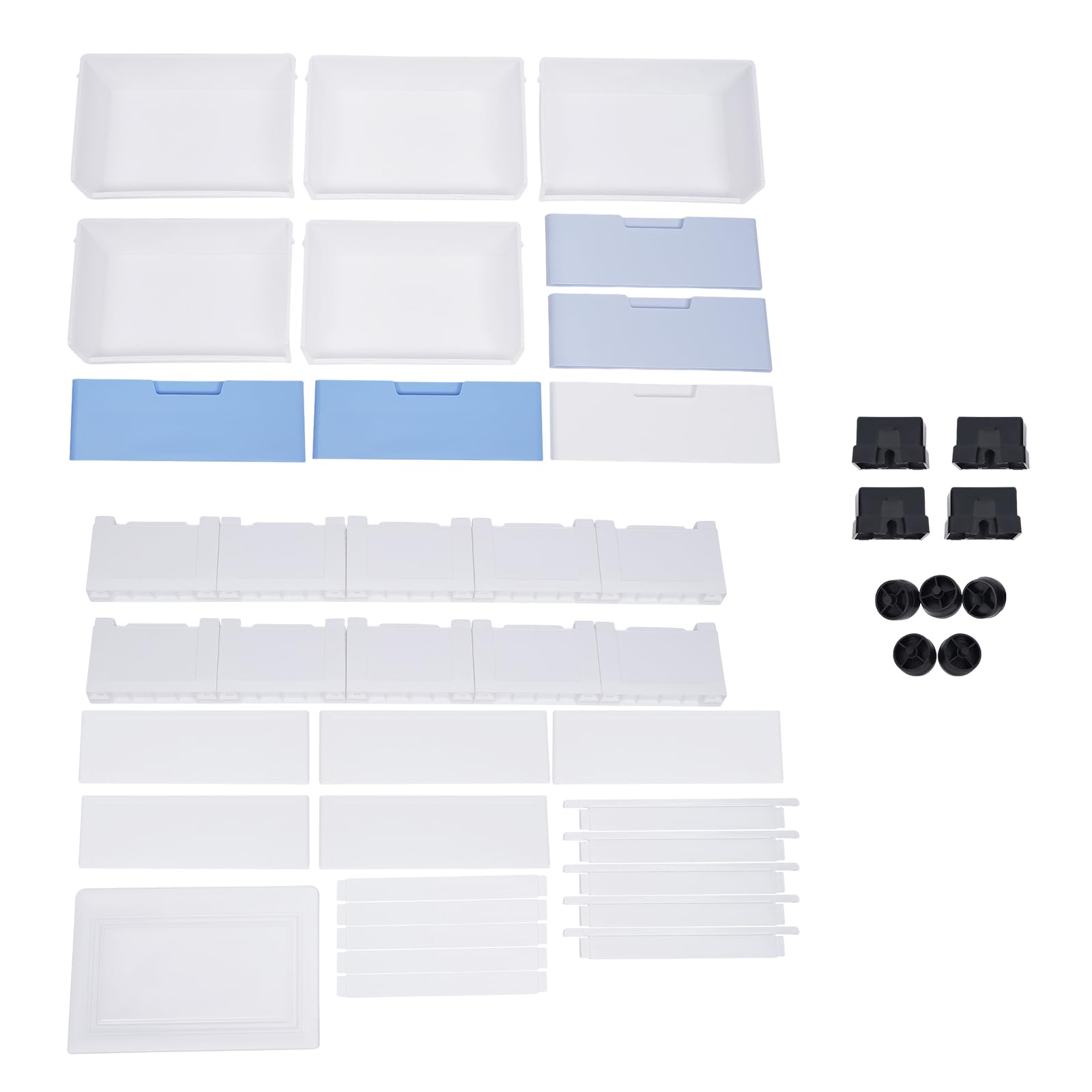 5-Drawer Plastic Storage Dresser Organizer for Clothes, Bedroom & Playroom - Gradient Blue (17.72 x 11.81 x 33.07 Inches) | Space-Saving Cabinet for Home, Office & Dorm Organization