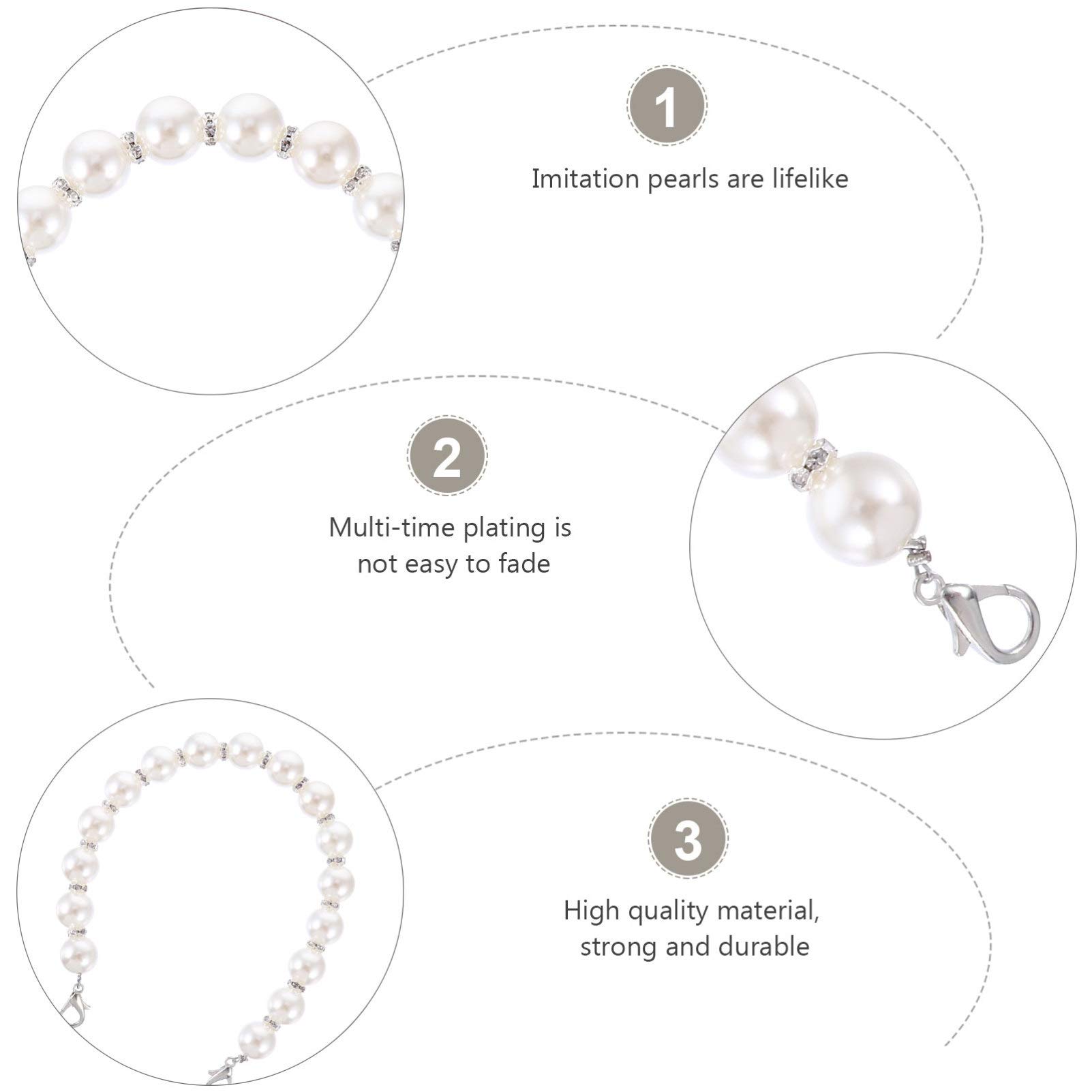 Pearl Purse Strap - Elegant Pearl Chain Bag Handle for DIY Handbag Accessories | Perfect for Evening Bags, Clutches & Crossbody Purse Styling