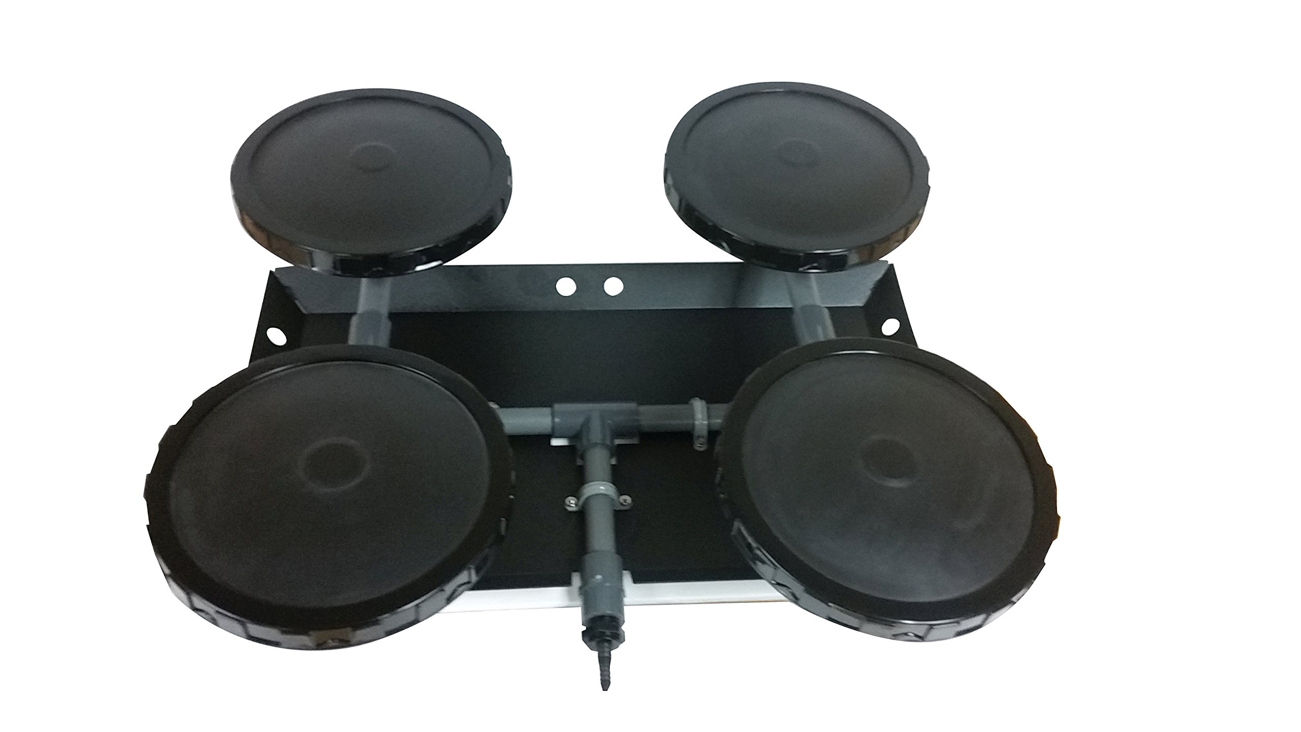 Rubber Membrane Diffuser for Ponds & Lakes | 9-Inch Fine Bubble Disc Aeration System (4 Discs with Self-Sinking Base) | Low Maintenance Subsurface Oxygenation for Water Gardens, Fish Farms & Wastewater Treatment