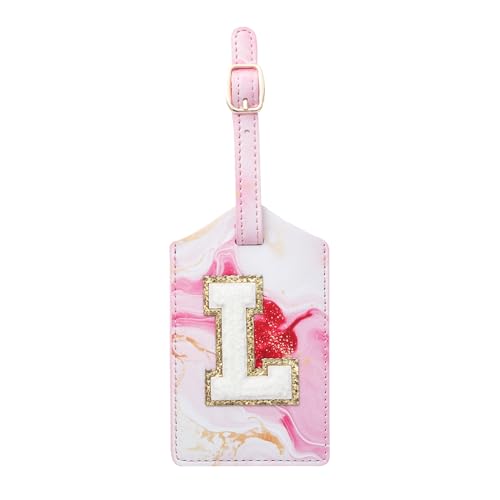 Pink Marble Leather+white Letter