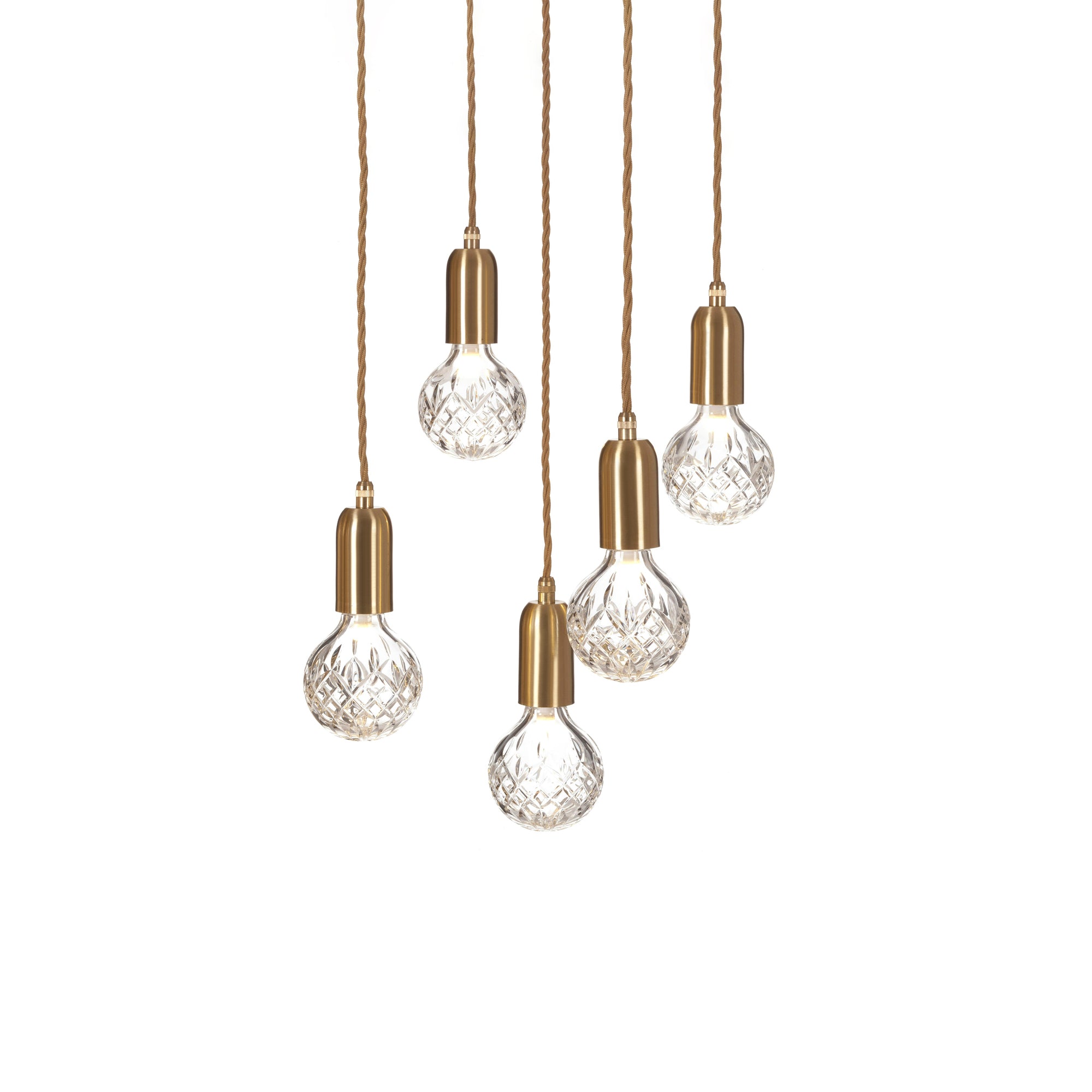 Crystal Bulb Pendant Light - Elegant Glass Ceiling Lighting Fixture for Dining Room, Kitchen Island & Bedroom Decor